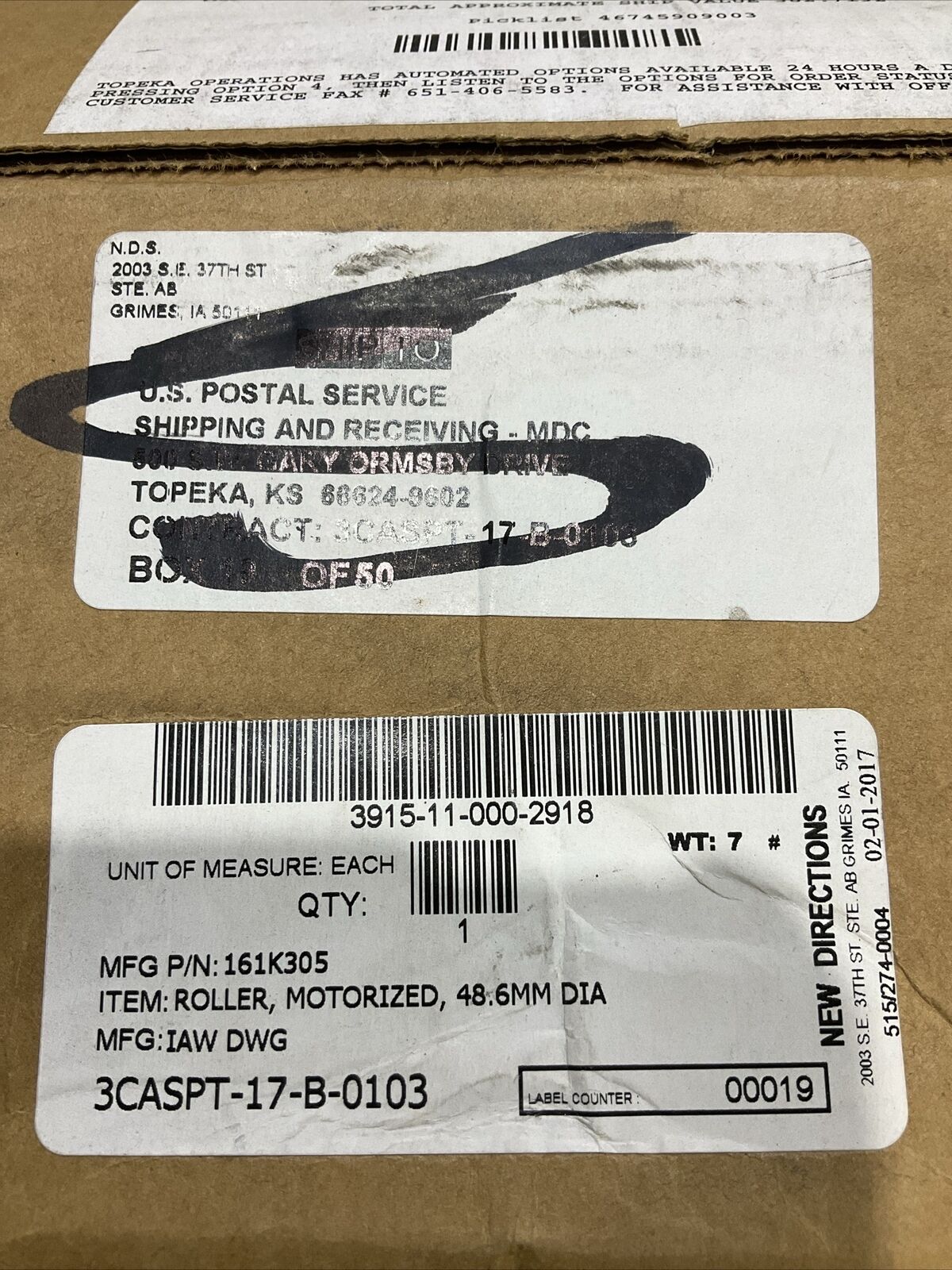 ID POWER MOLLER PM486FE-30-500-D-024-P2-KF MOTORIZED CONVEYOR ROLLER 48.6 MM U3S