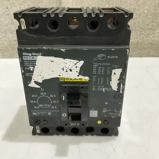 SQUARE D MAG-GARD FH 7 A CIRCUIT BREAKER 600V U4M