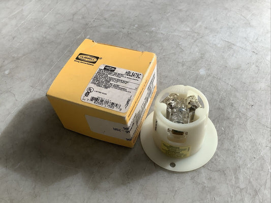HUBBELL HBL5479C FLANGED RECEPTACLE 20A 250V 2P 3W 554