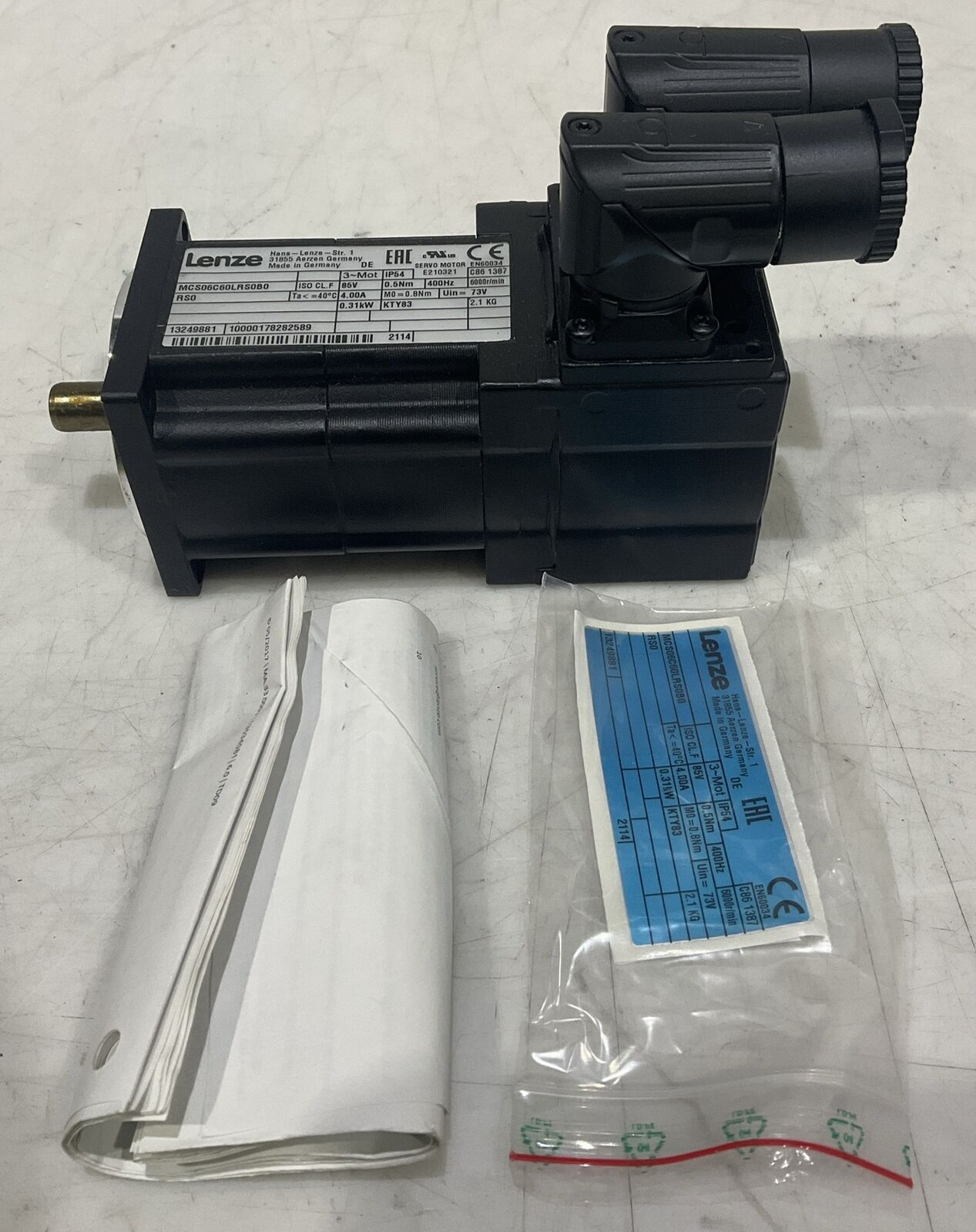 LENZE MCS06C60LRS0B0 RS0 SERVO MOTOR U3S