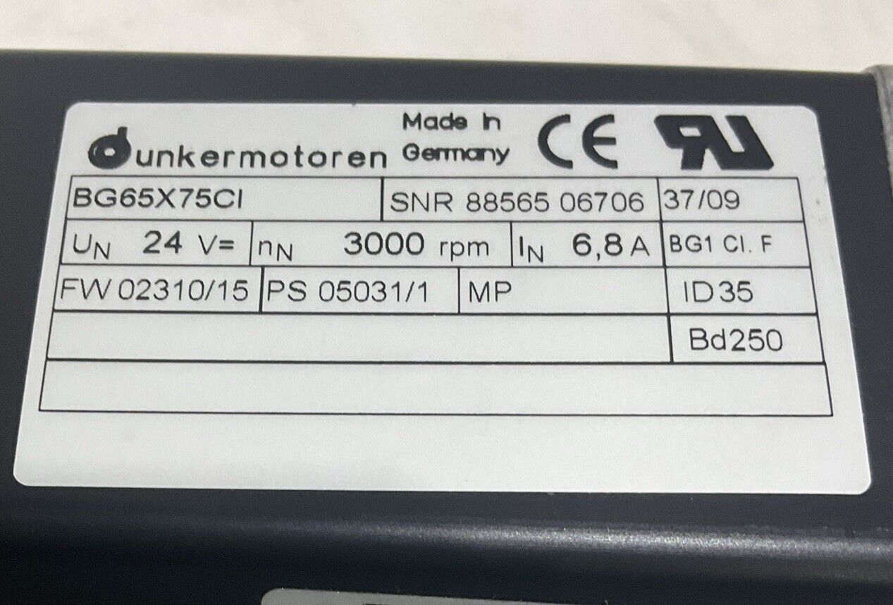 DUNKENMOTOREN BG65X75CI SERVO MOTOR U3S