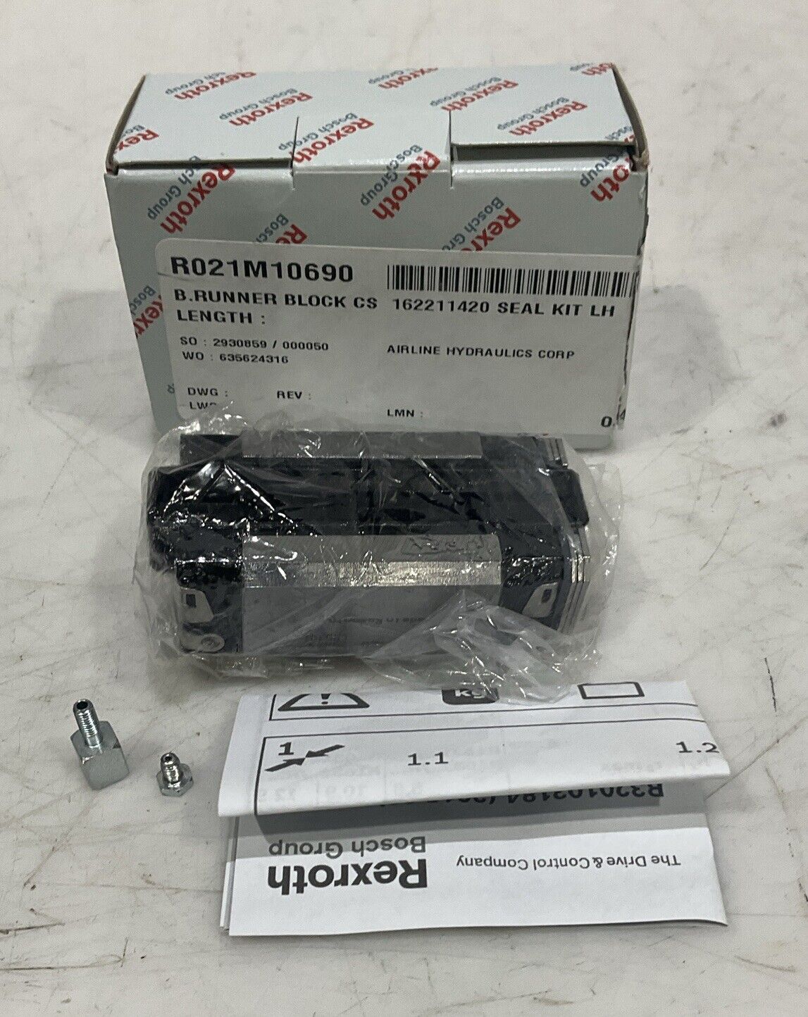 REXROTH R021M10690 RUNNER BLOCK SEAL KIT U3S – Industrial Garage Sales