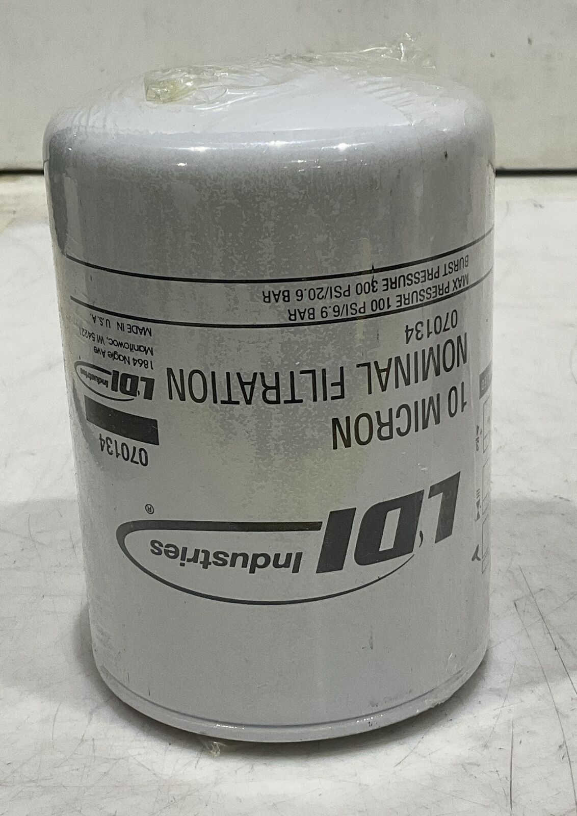 LDI INDUSTRIES V70134 NOMINAL FILTRATION FILTER U3S