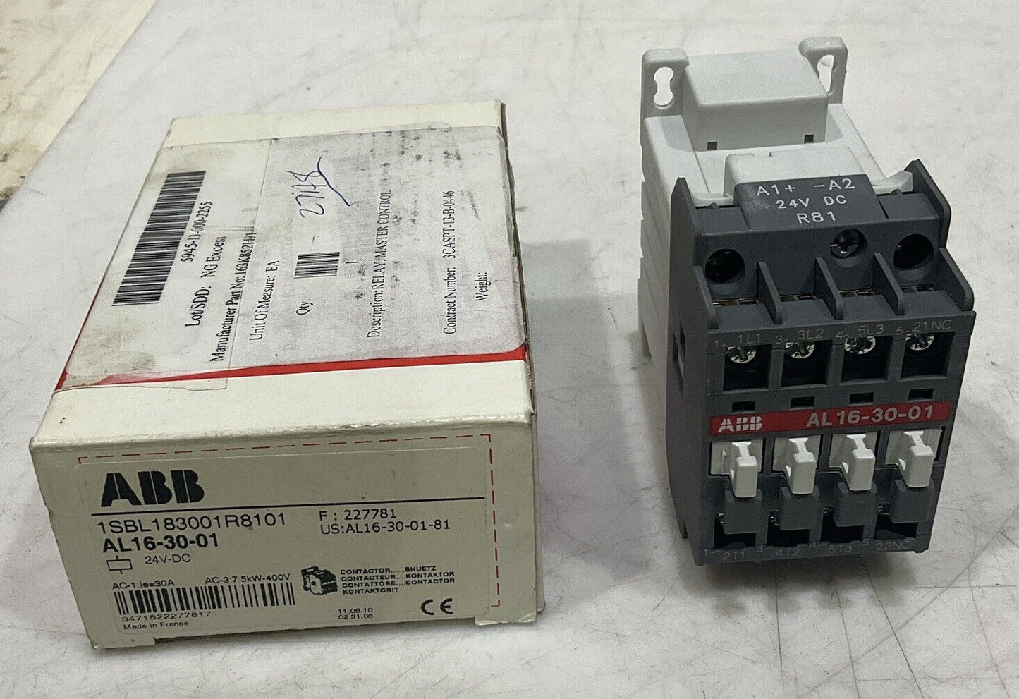 ABB AL16-30-01 RELAY MASTER CONTROL U3S