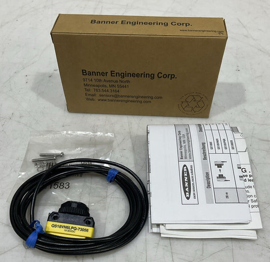 BANNER ENGINEERING QS18VN6LPQ-73056 PHOTOELECTRIC SENSOR U3S