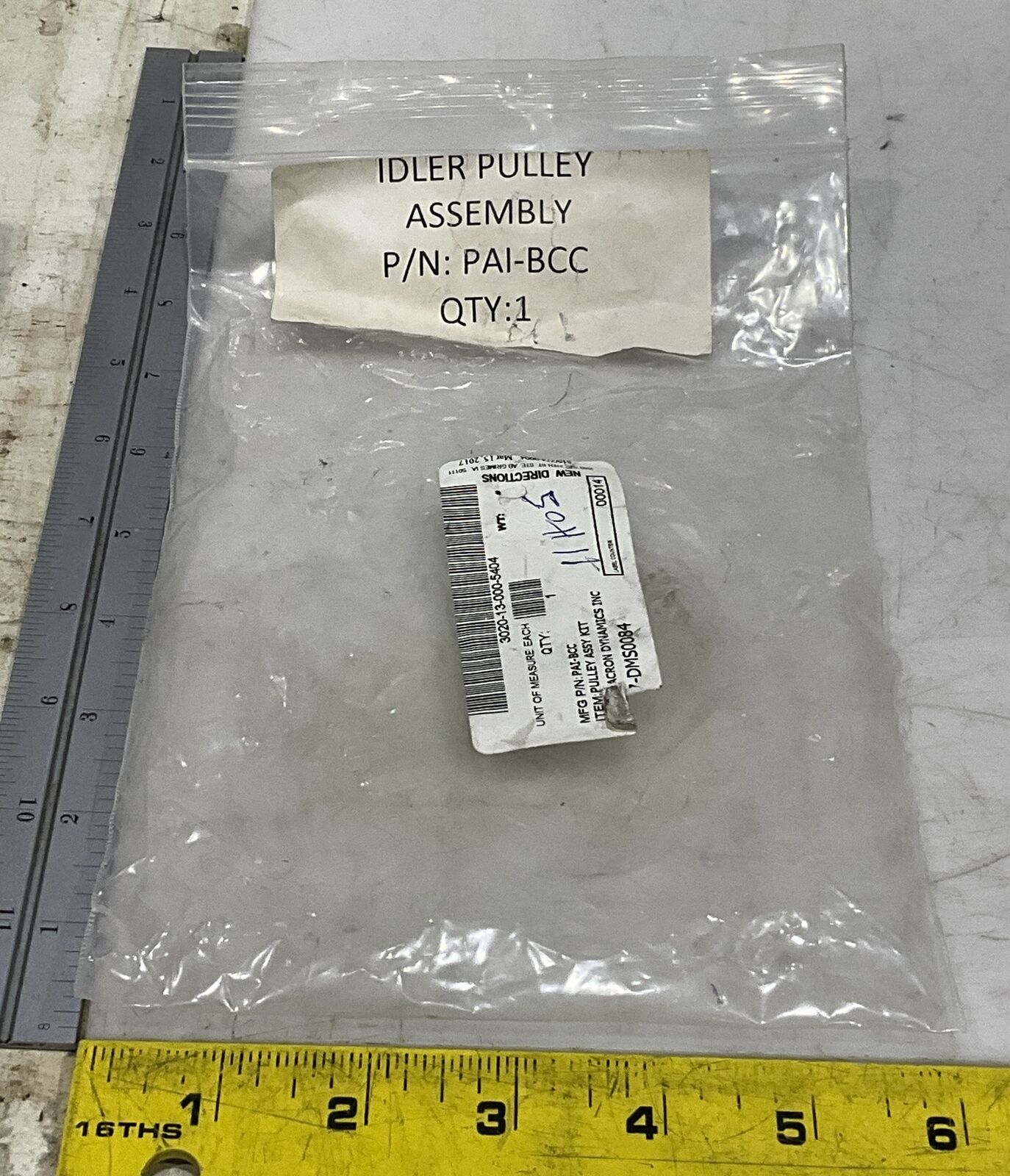 MACRON PAI-BCC SHAFTED PULLEY ASSEMBLY U3S