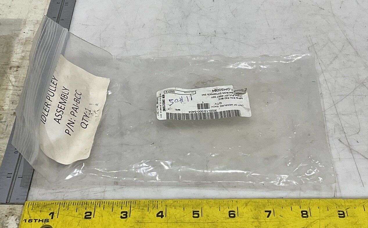 MACRON PAI-BCC SHAFTED PULLEY ASSEMBLY U3S