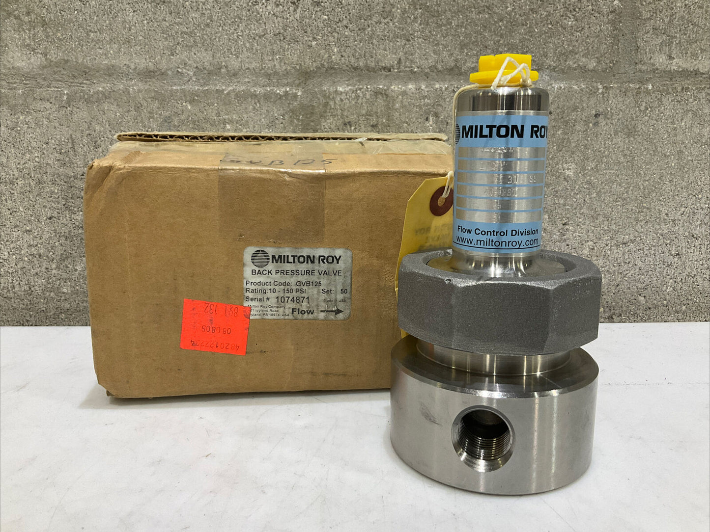 MILTON ROY VB0831 GVB125 BACK PRESSURE VALVE 10-150 PSI 373