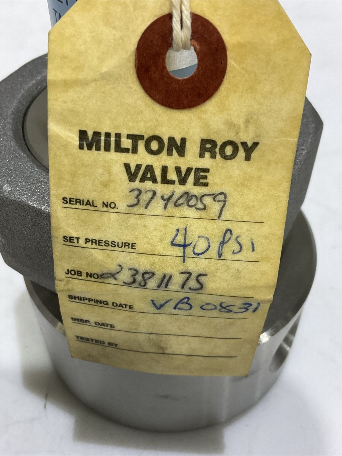 MILTON ROY VB0831 GVB125 BACK PRESSURE VALVE 10-150 PSI 373