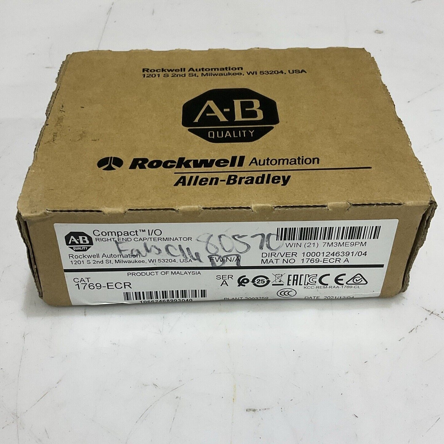 AB ALLEN BRADLEY 1769-ECR RIGHT END CAP TERMINATOR U4M