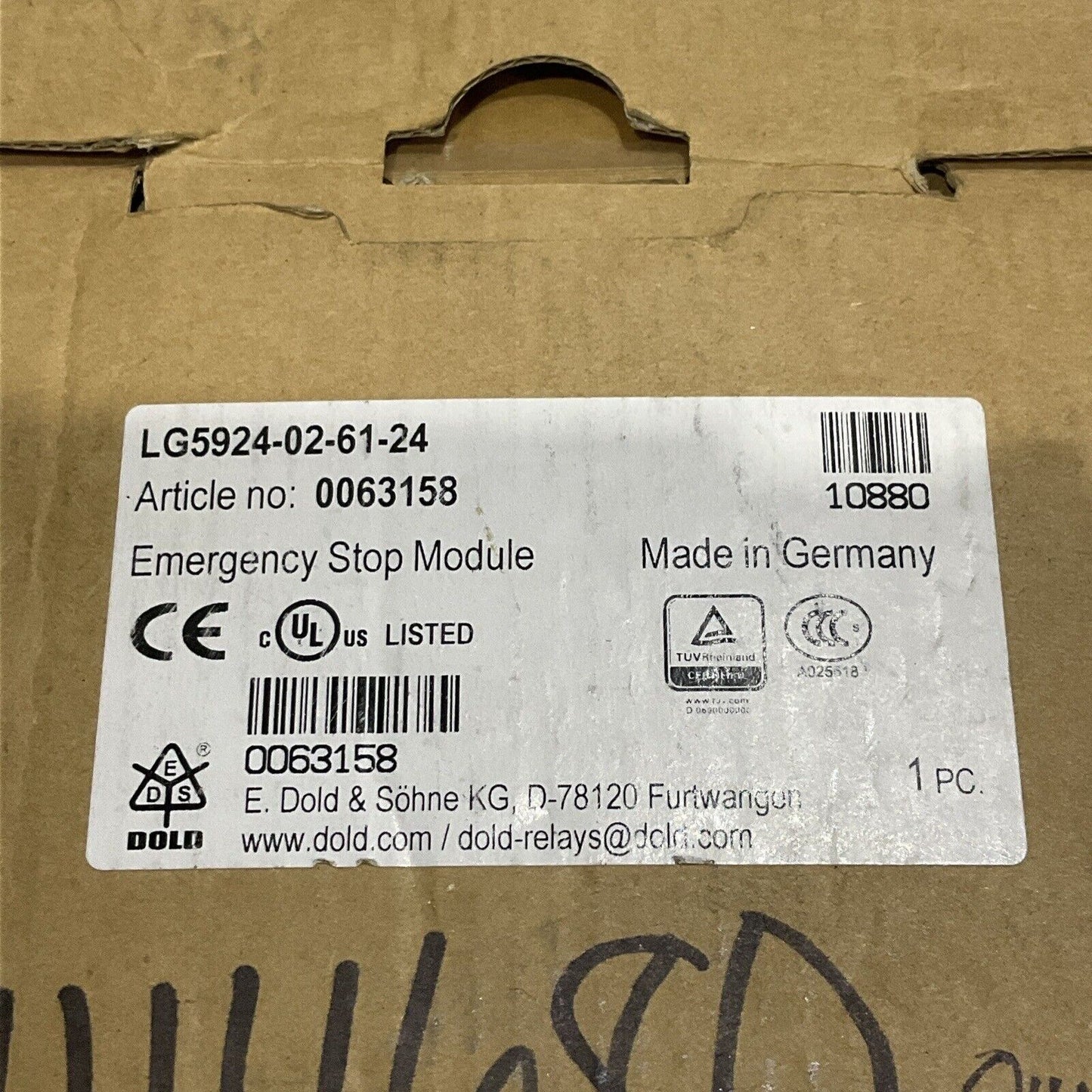 E. DOLD & SÖHNE KG LG5924.02/61 EMERGENCY STOP MODULE U4M