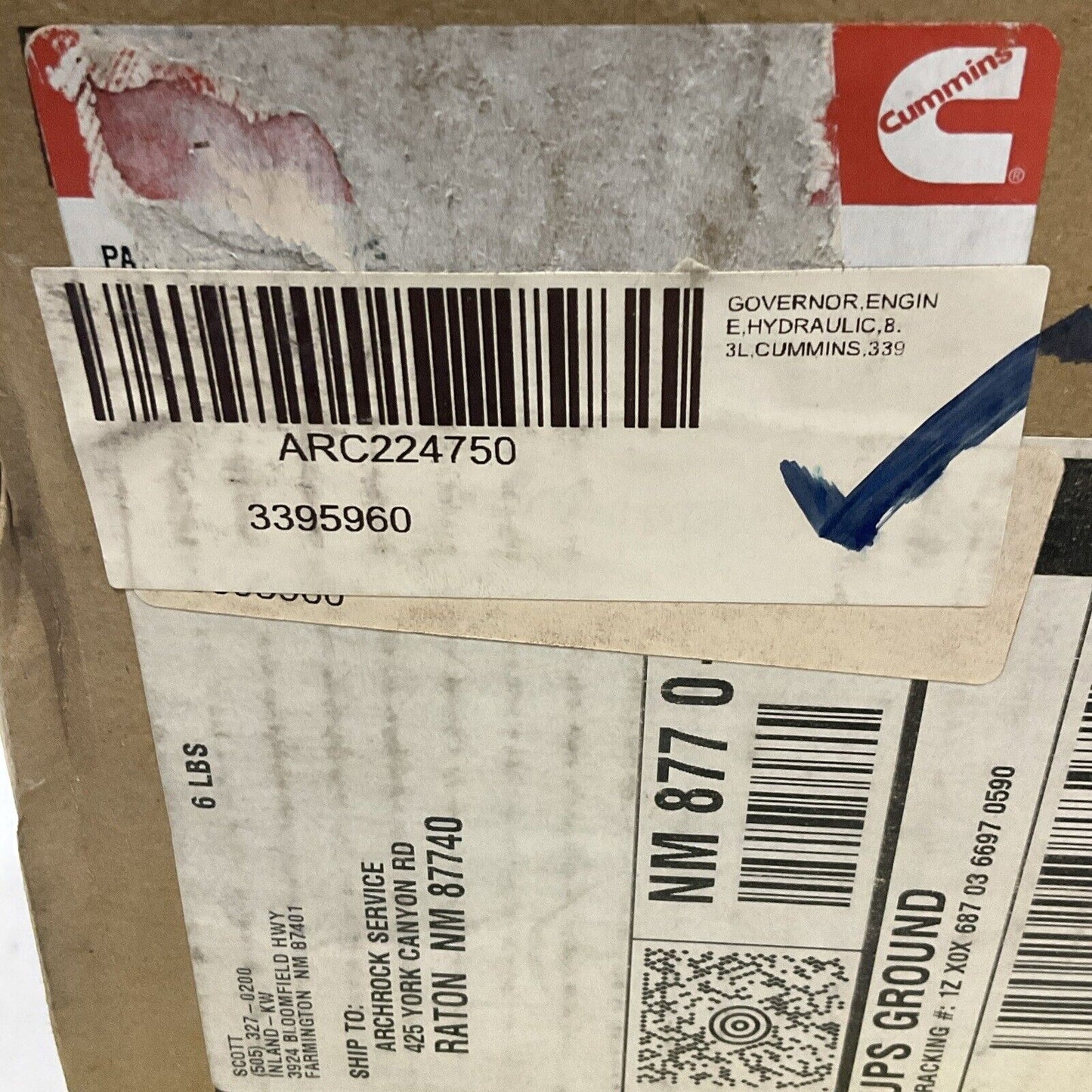CUMMINS 3395960 3395893 1112018 HYDRAULIC GOVERNOR ENGINE B.3L U4M
