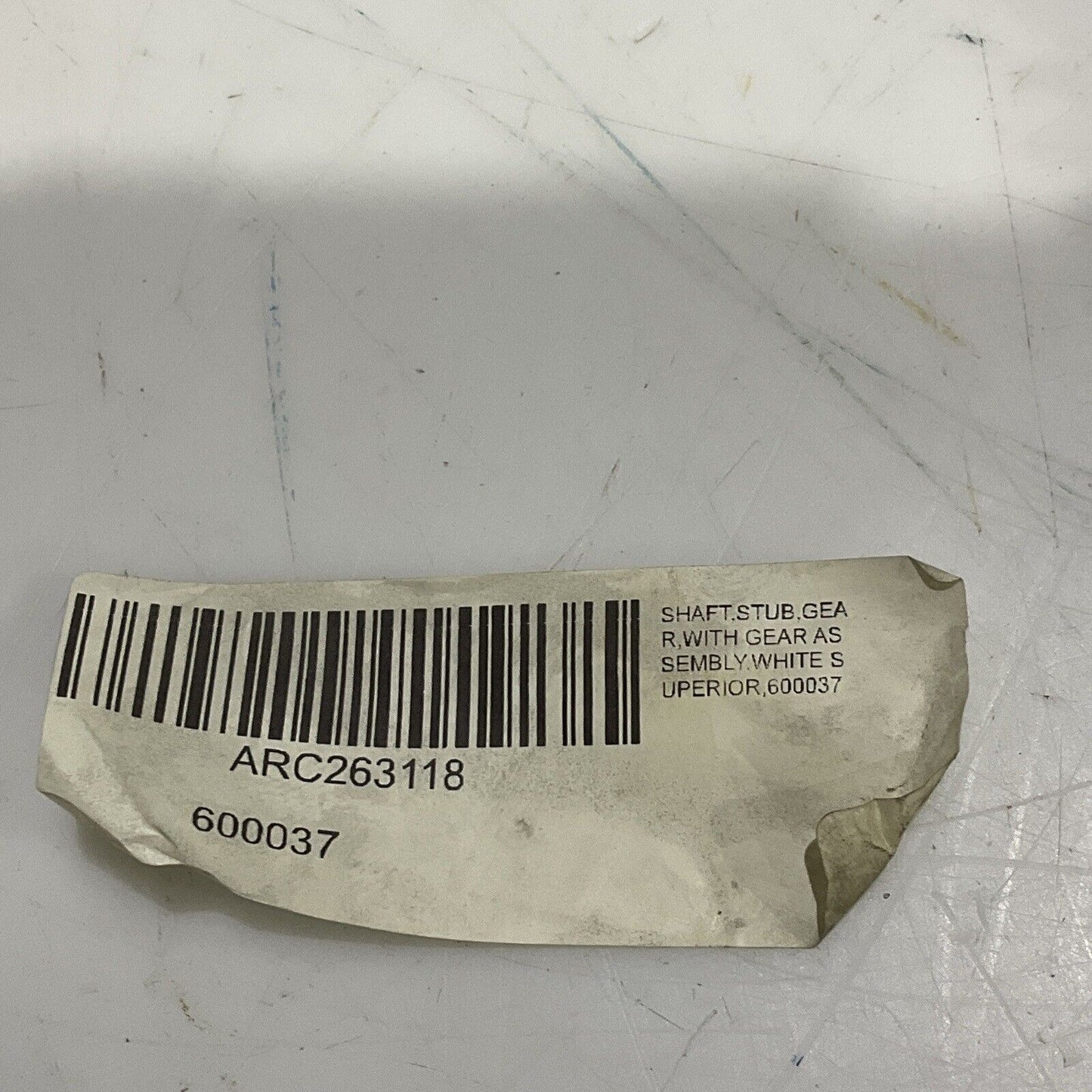 WHITE SUPERIOR 600037 600 568 001 STUB GEAR SHAFT ASSEMBLY U4M