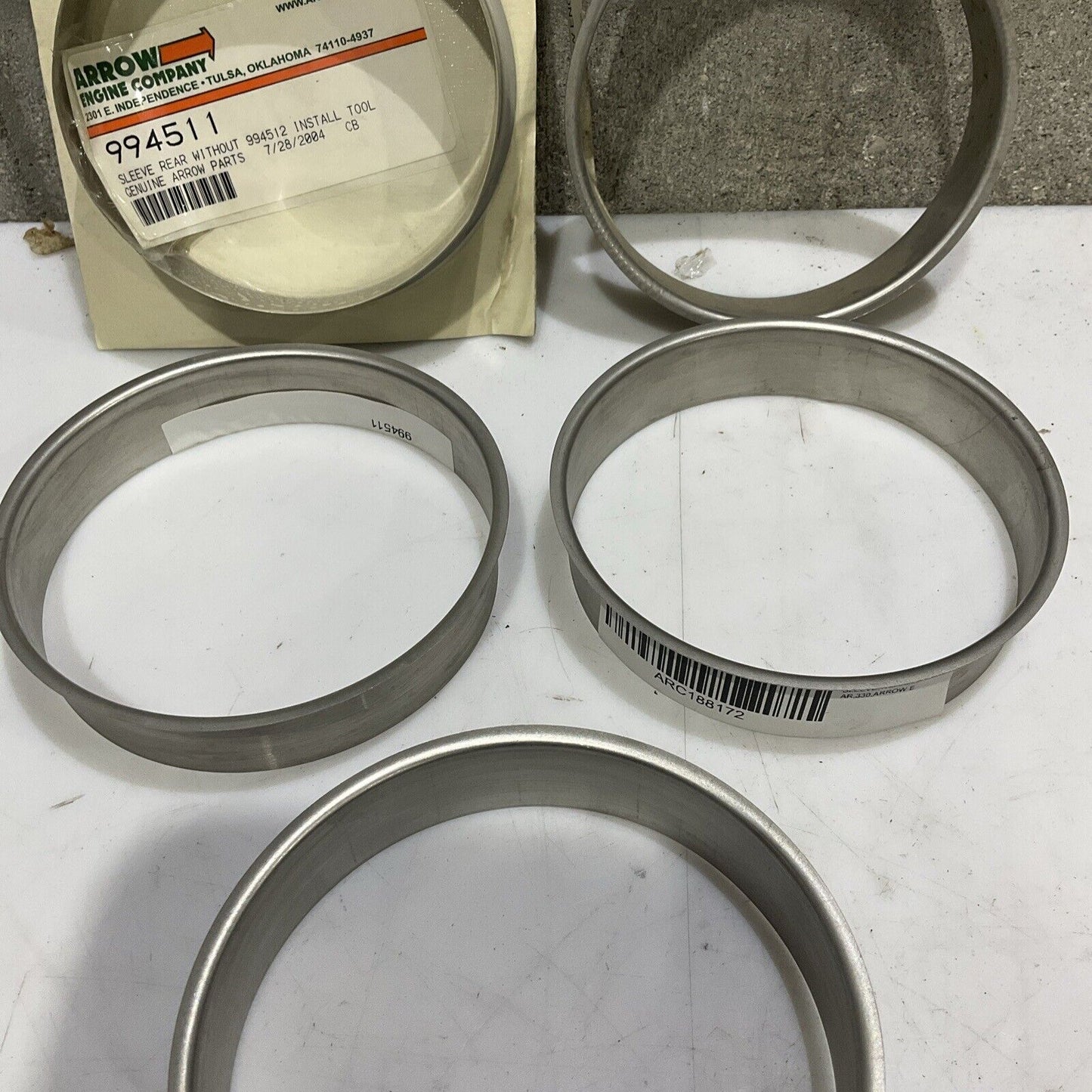 ARROW ENGINE CO. 994511 REAR WEAR SLEEVE 330 LOT OF 5 U4M