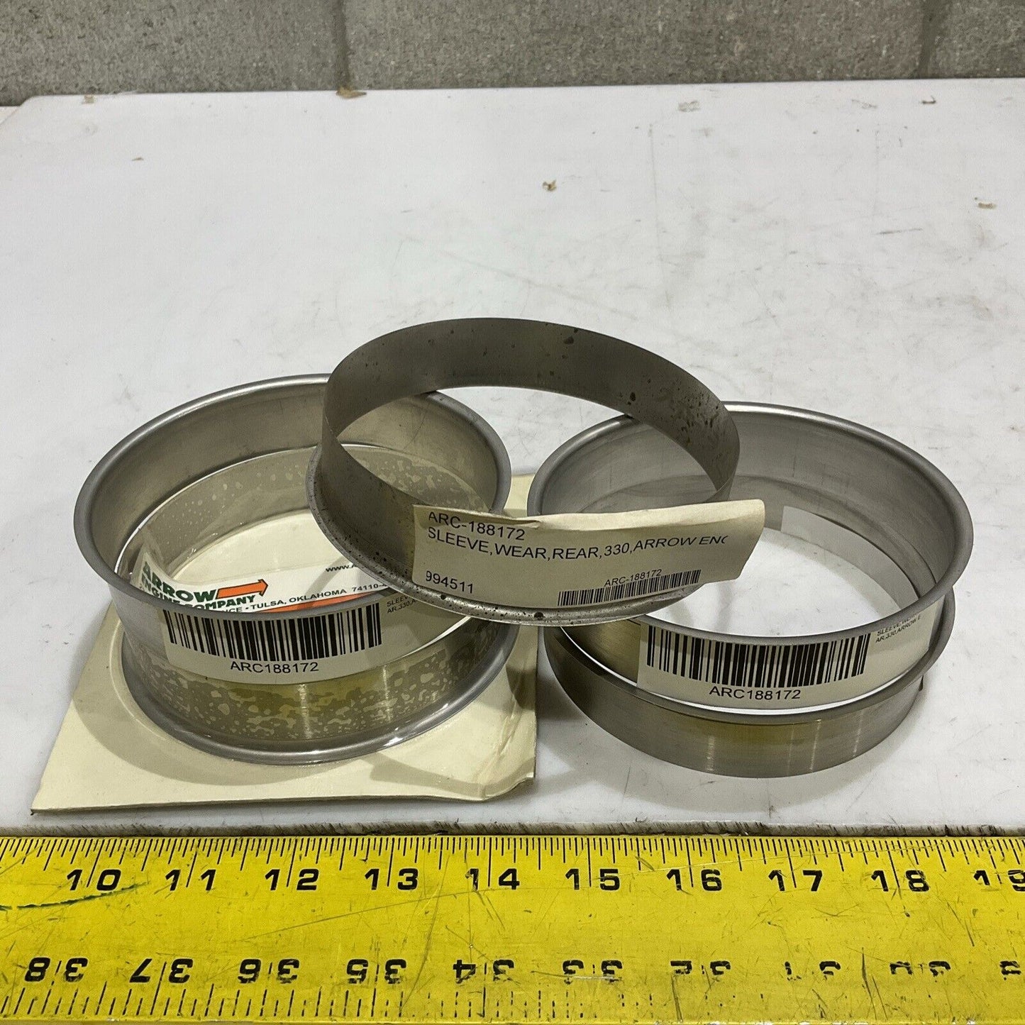 ARROW ENGINE CO. 994511 REAR WEAR SLEEVE 330 LOT OF 5 U4M