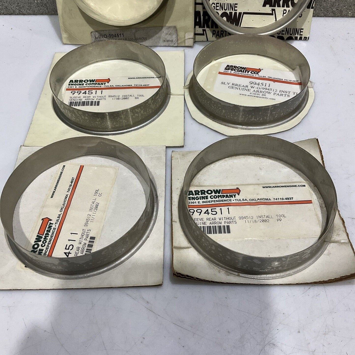 ARROW ENGINE CO. 994511 REAR WEAR SLEEVE 330 LOT OF 6 U4M