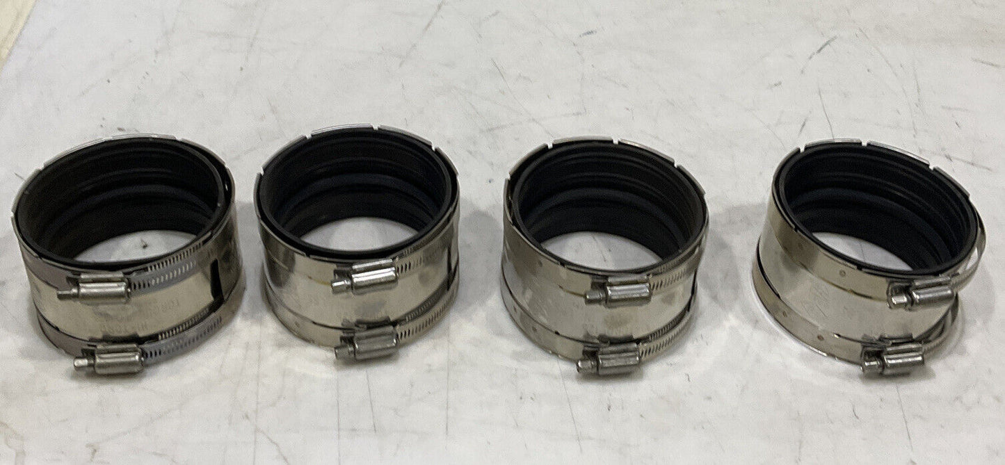 PROFLO 4" HI-TORQ 125 LBS 15 PSI NO HUB CLAMP LOT OF 4 373