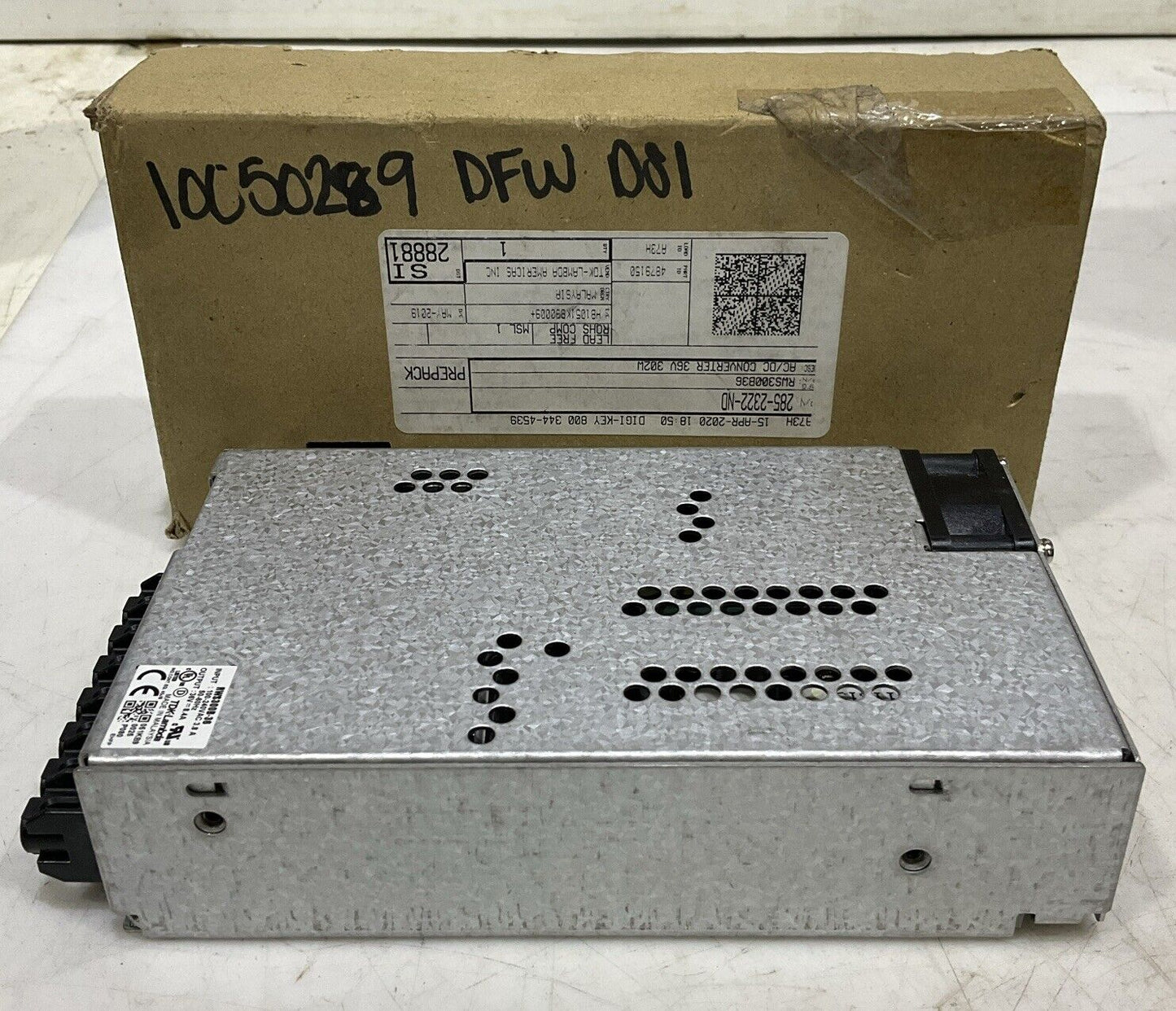 TDK LAMBDA RWS300B-36 240V 60HZ EHFP SWITCHING POWER SUPPLY AC/DC CONVERTER U4M