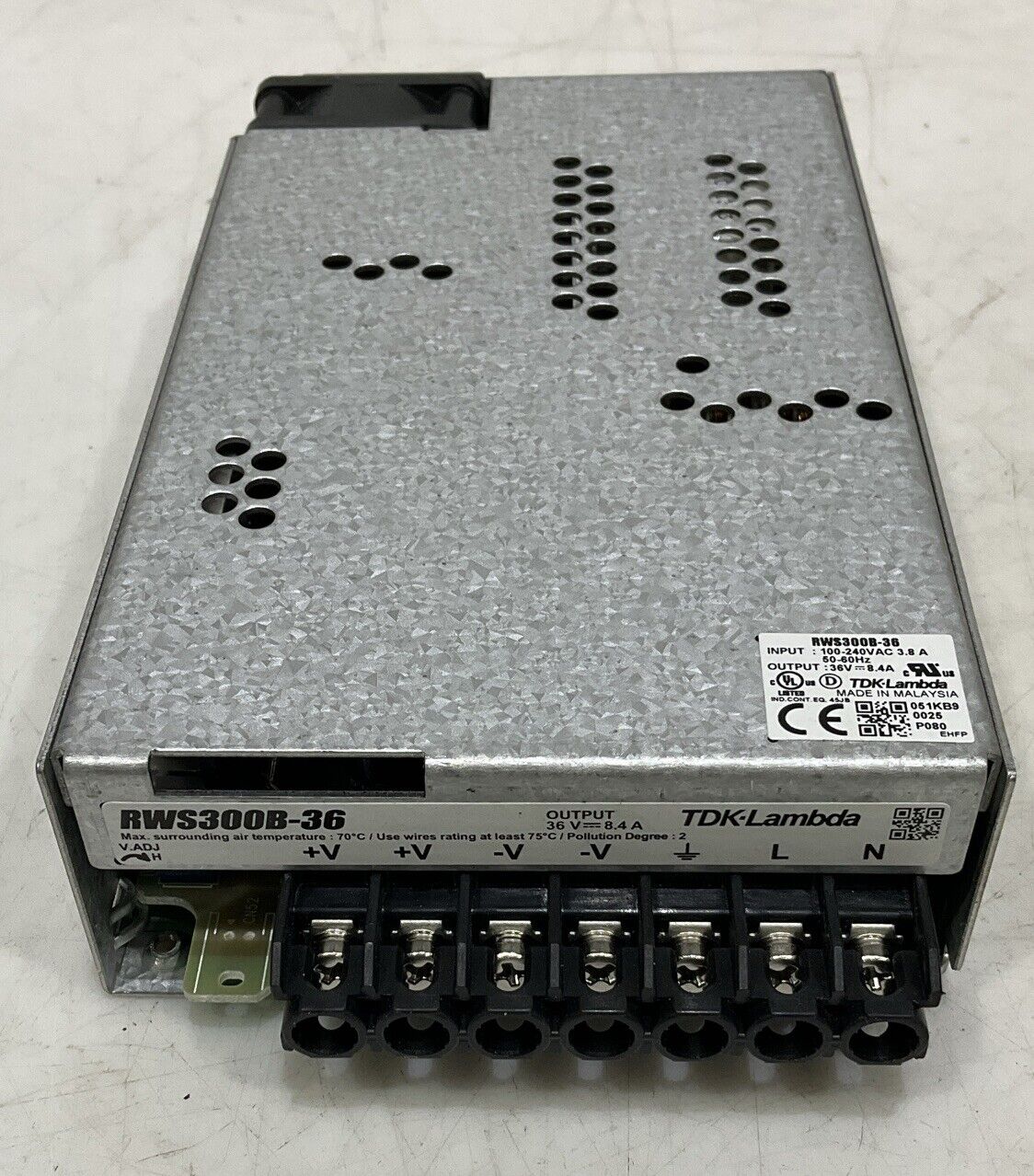 TDK LAMBDA RWS300B-36 240V 60HZ EHFP SWITCHING POWER SUPPLY AC/DC CONVERTER U4M