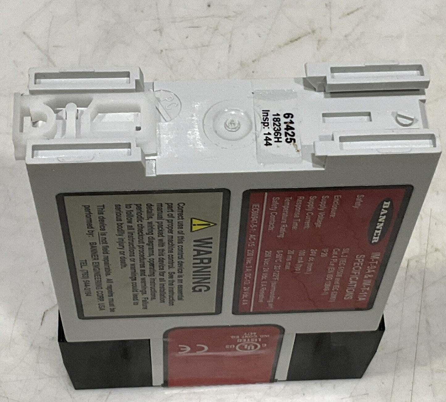 BANNER IM-T-9A 61425 LIGHT CURTAIN SAFETY RELAY MODULE U4M