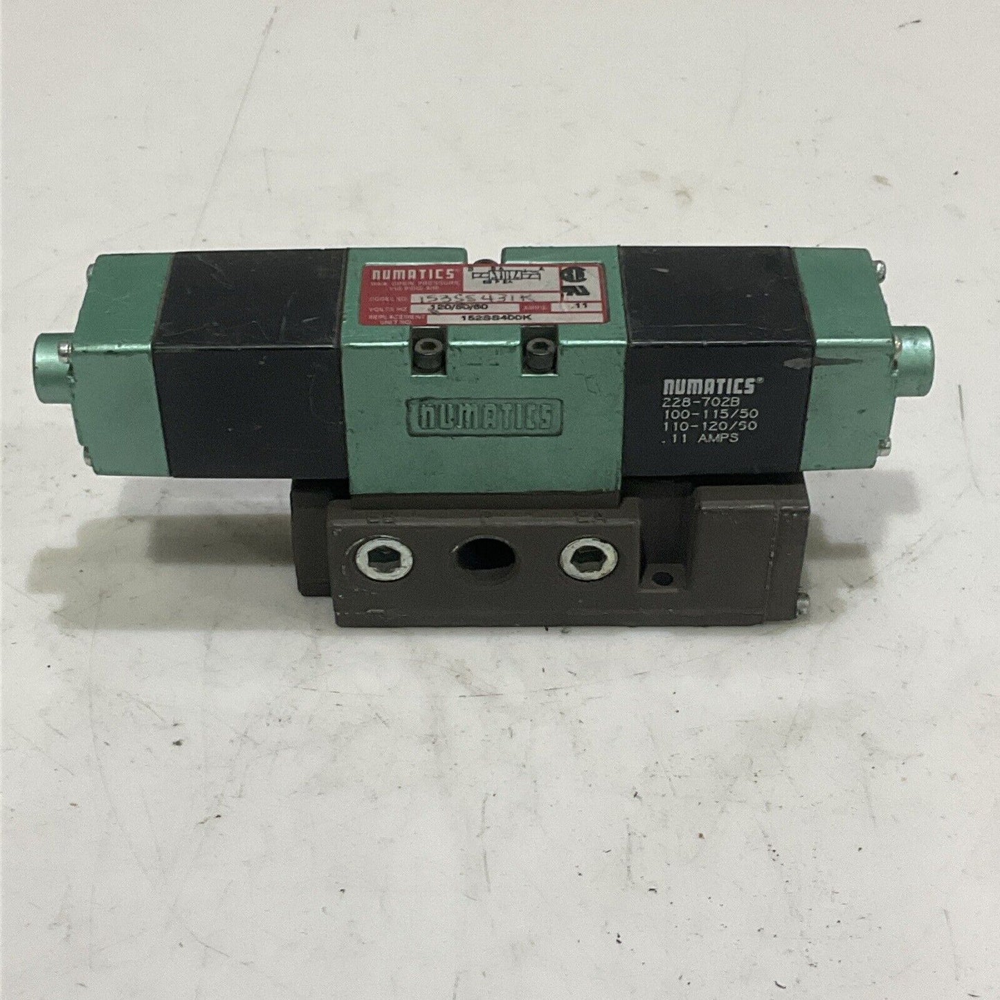 NUMATICS 153SS431K 228-702B PNEUMATIC SOLENOID VALVE 150 PSIG
