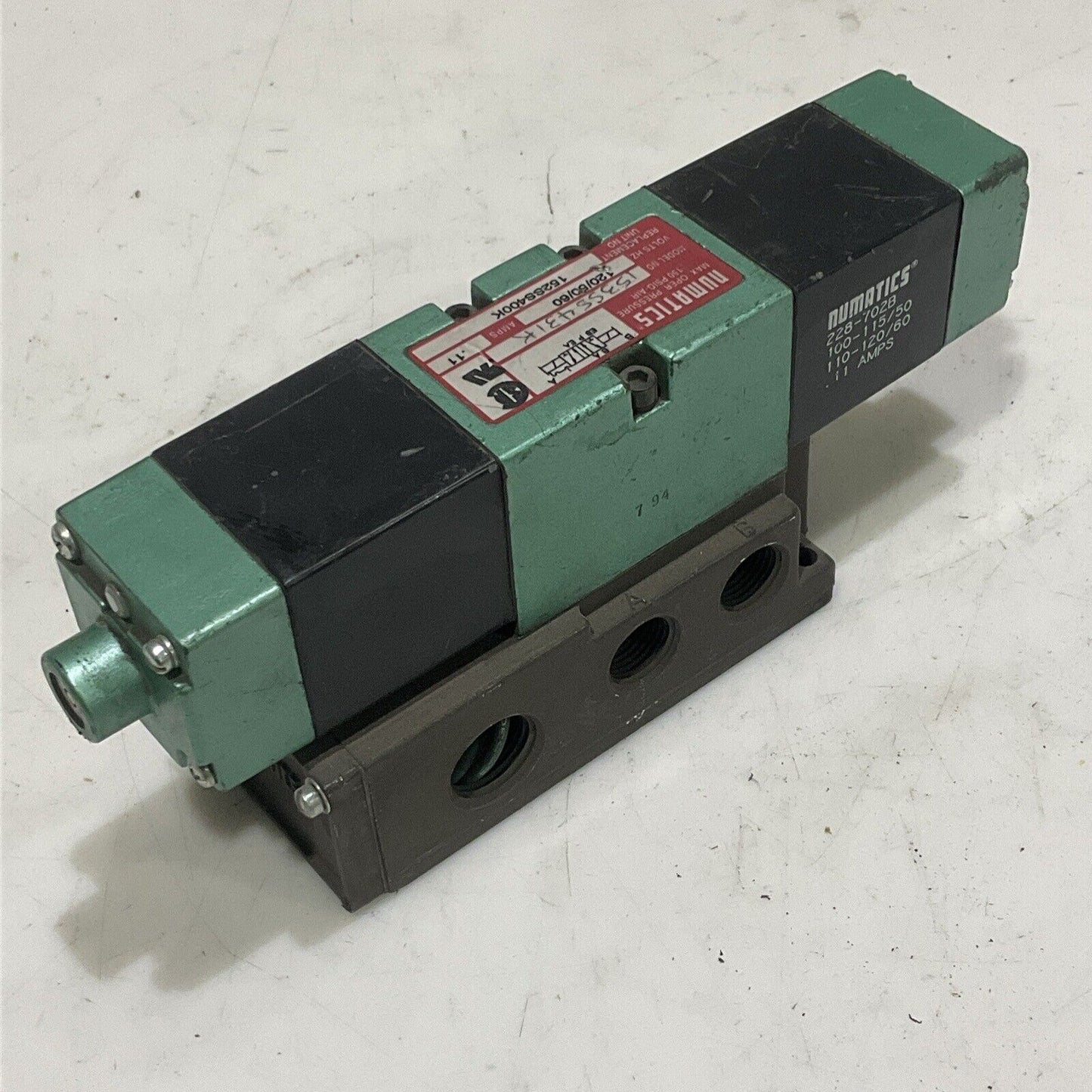 NUMATICS 153SS431K 228-702B PNEUMATIC SOLENOID VALVE 150 PSIG