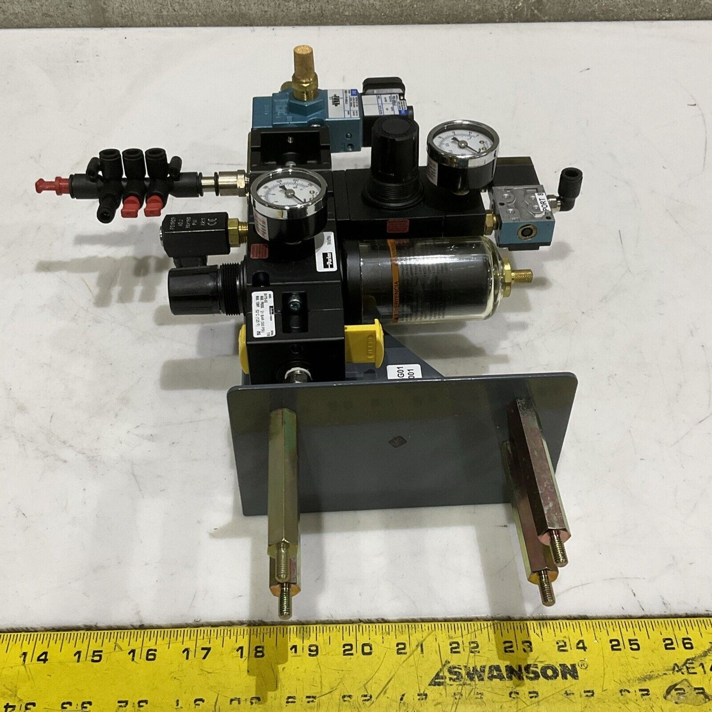 PARKER PNEUMATIC SUPPLY PANEL SV75-02 PID-5977 R75-02A 46A-AA1-JDE0-1KA U3S