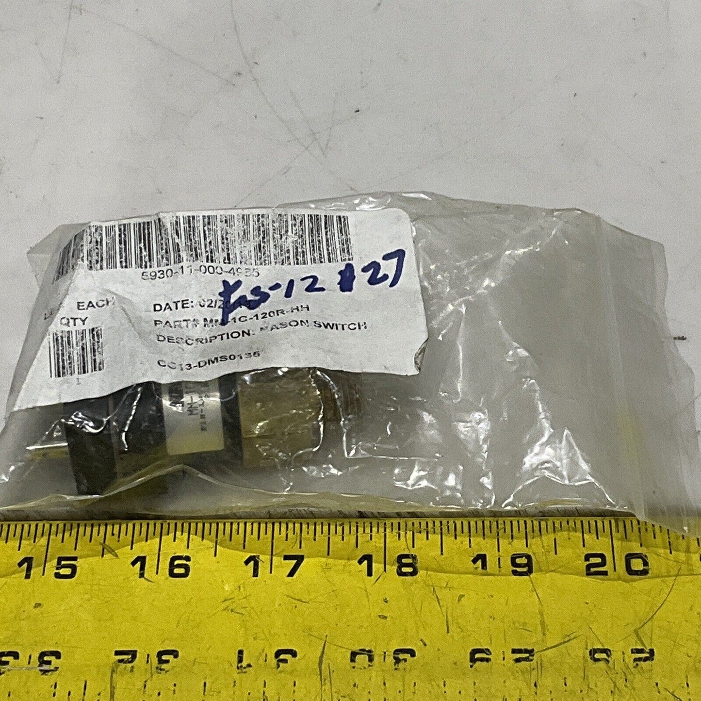 NASON MM-1C-120R/HH LOW PRESSURE SWITCH LOT OF 2 U3S