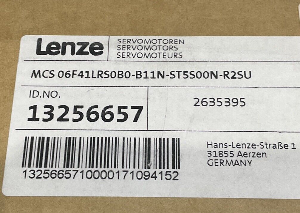 LENZE MCS-06F41LRS0B0-B11N-ST5S00N-R2SU SERVO MOTOR U3S