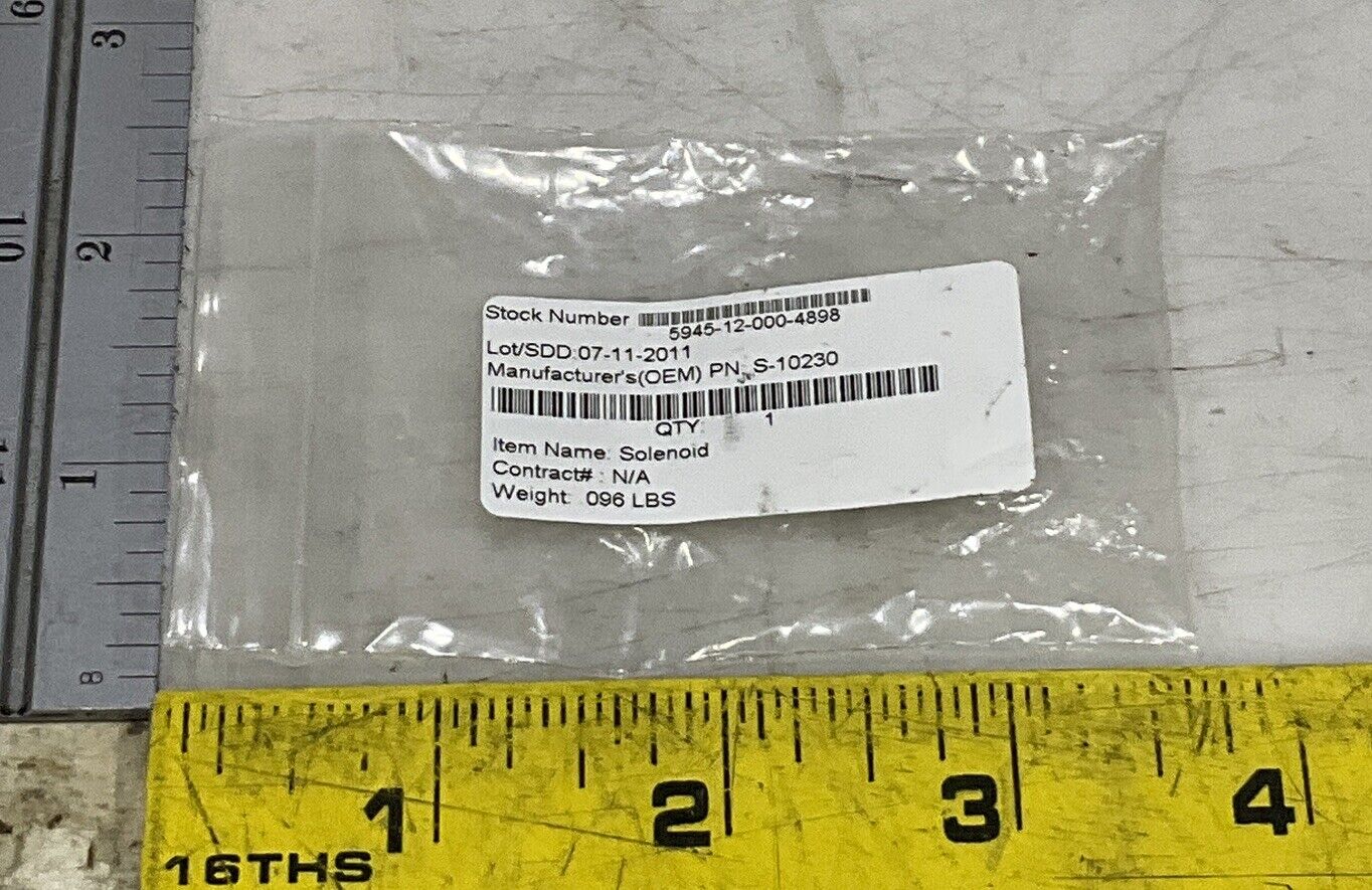 MAGNET SCHULTZ S-10230 SOLENOID WITH PLUNGER SPRING U3S