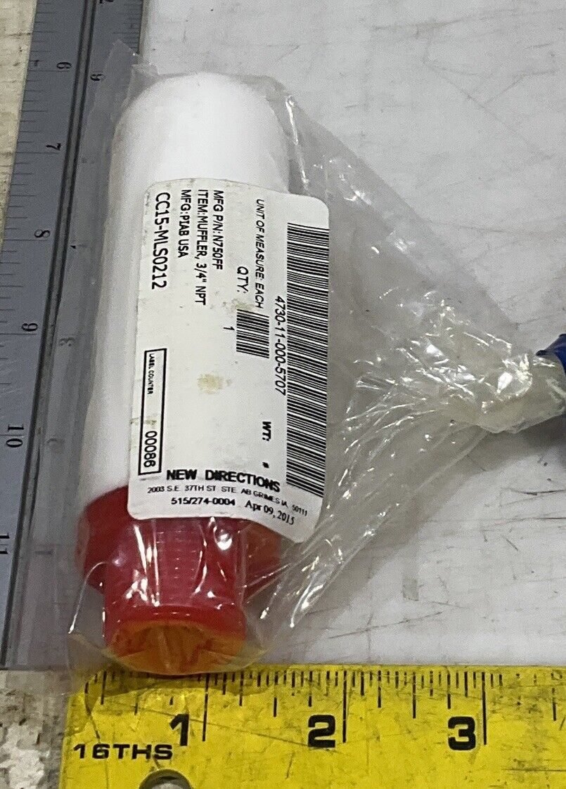 PIAB N750FF 3/4” NPT MUFFLER LOT OF 5 U3S