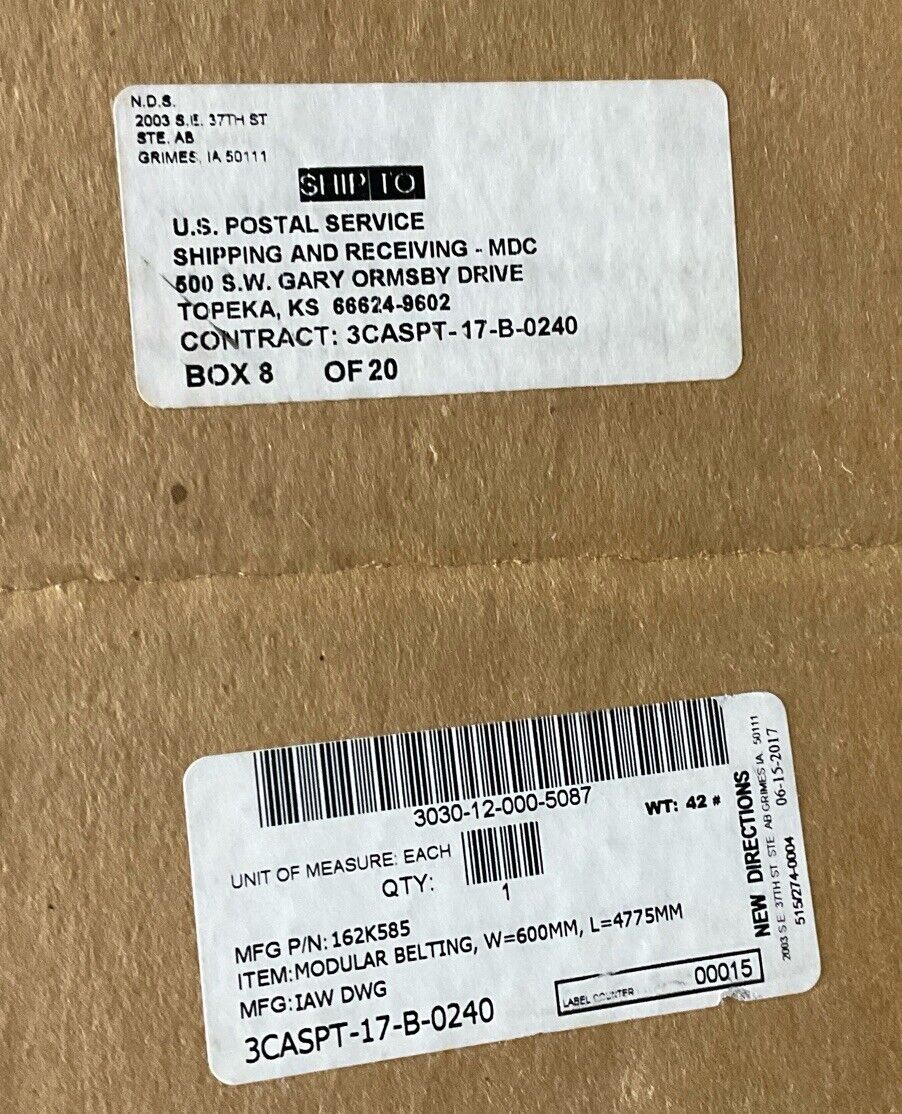 HABASIT AMERICA M1220 MODULAR BELTING 23” X 188” U3S