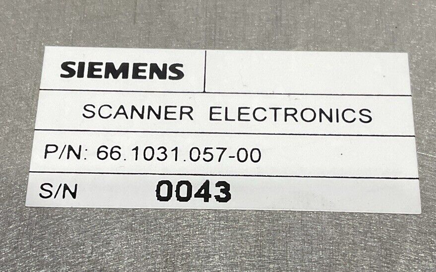 SIEMENS 66.1031.057-00 SCANNER ELECTRONICS MODULE U3S