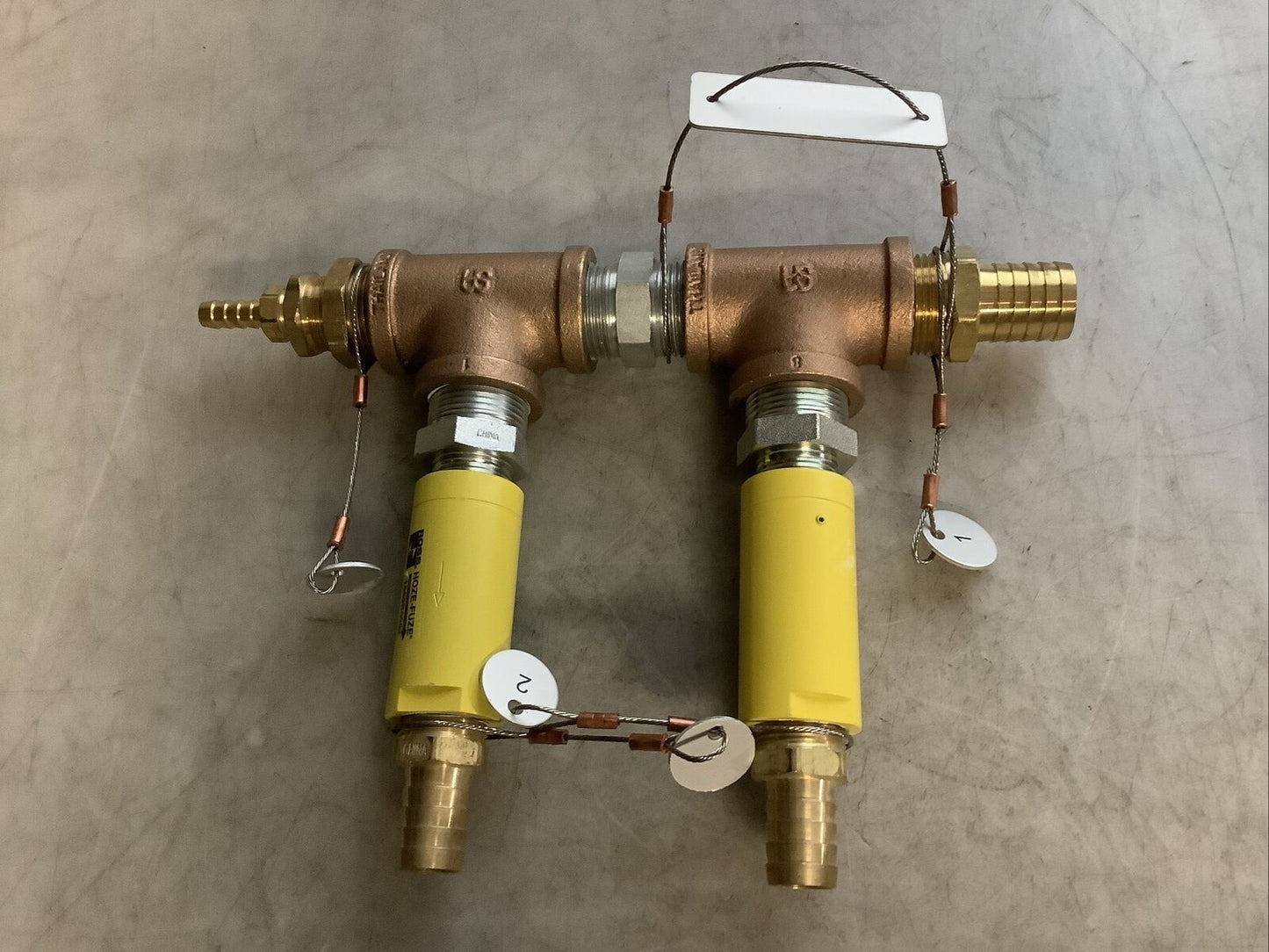 AIR MANIFOLD ASSEMBLY W/ ROSS CONTROLS 1969B5002 HOZE FUZE U3S