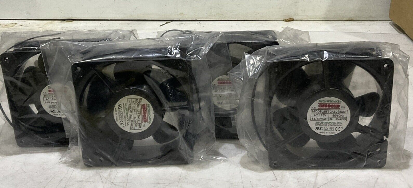 MECHATRONICS UF12A12 50-60HZ 115V 12W AXIAL COOLING FAN LOT OF 4 U3S