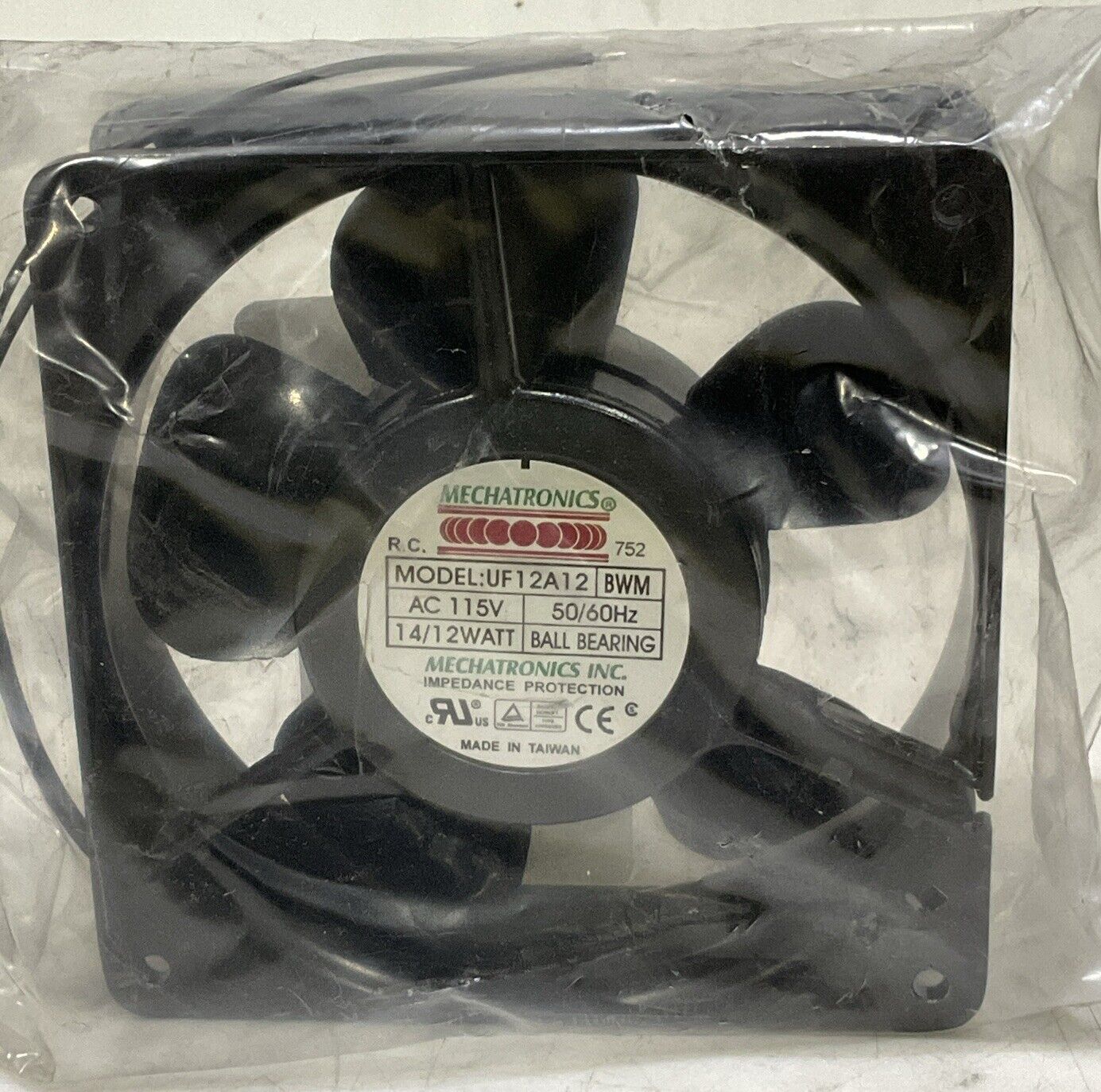 MECHATRONICS UF12A12 50-60HZ 115V 12W AXIAL COOLING FAN LOT OF 4 U3S