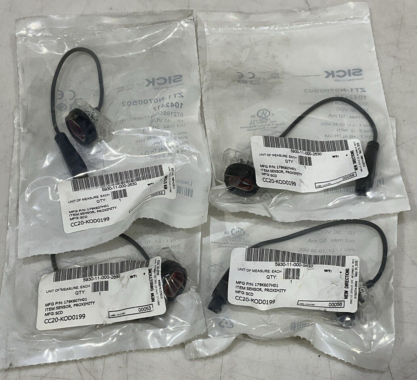 SICK ZT1-N0700S02 SENSOR LOT OF 4 U3S