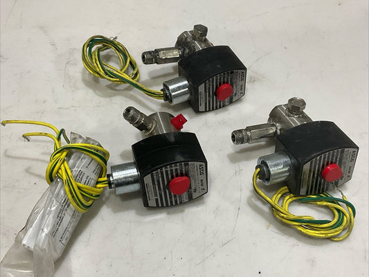 ASCO 312192 EFHT8320G203 SOLENOID VALVE 1/4 60 PSI 11.6 W LOT OF 3