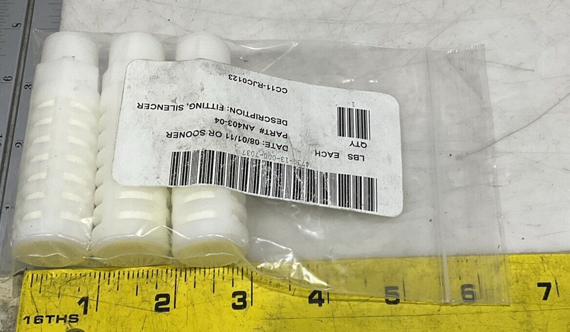SMC AN403-04 SILENCER FITTING LOT OF 3 U3S
