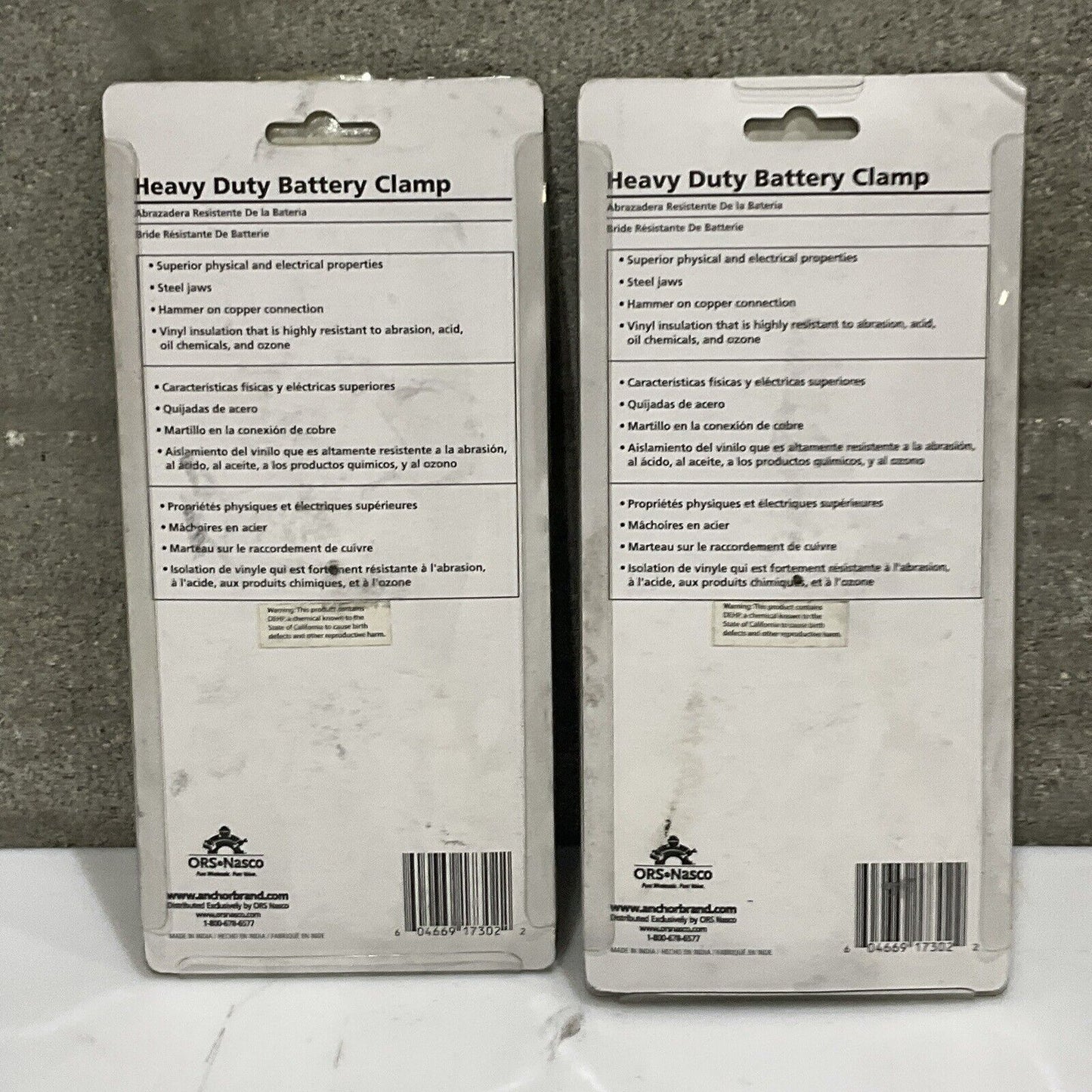 ANCHOR 67120B HEAVY DUTY BATTERY CLAMP 600A 1-3/0 CANLE CAP 1” JAW LOT OF 2 U4M