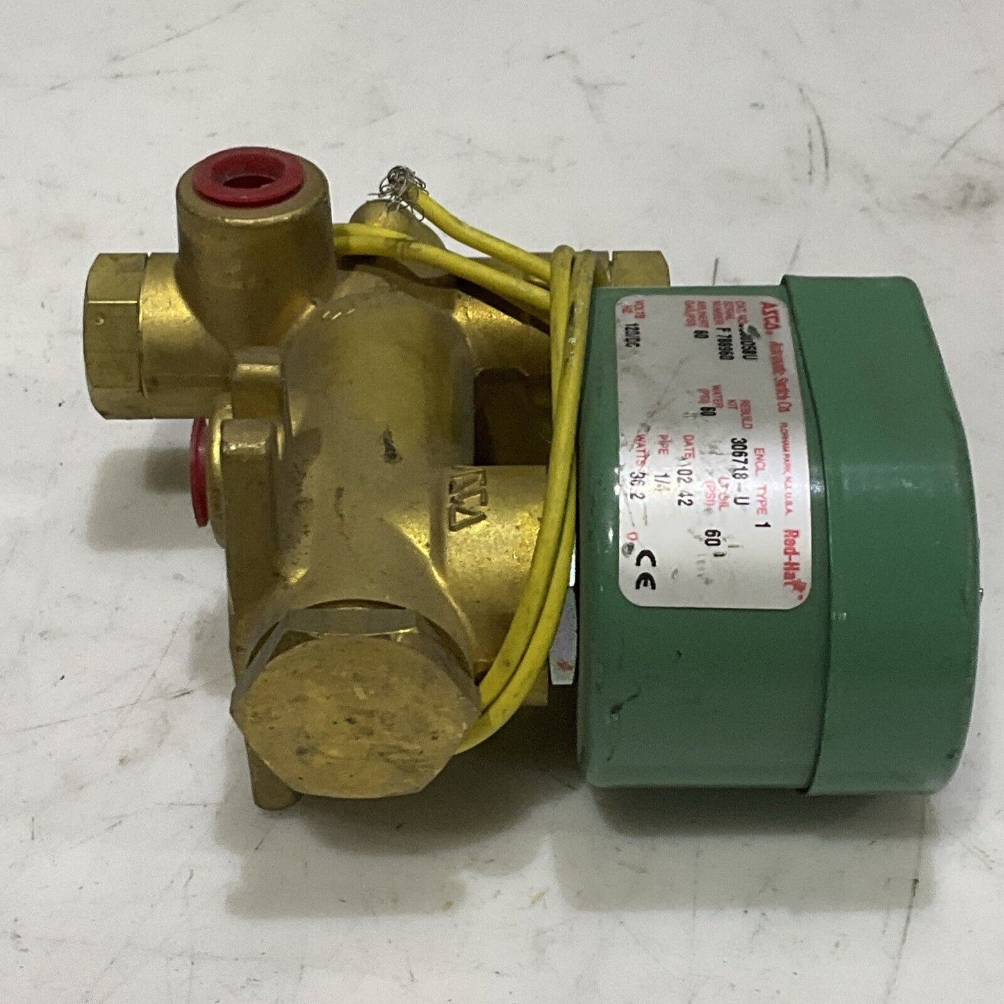 ASCO 8300D58U 306718-U SOLENOID VALVE 60 PSI 1/4 PIPE 36.2 W