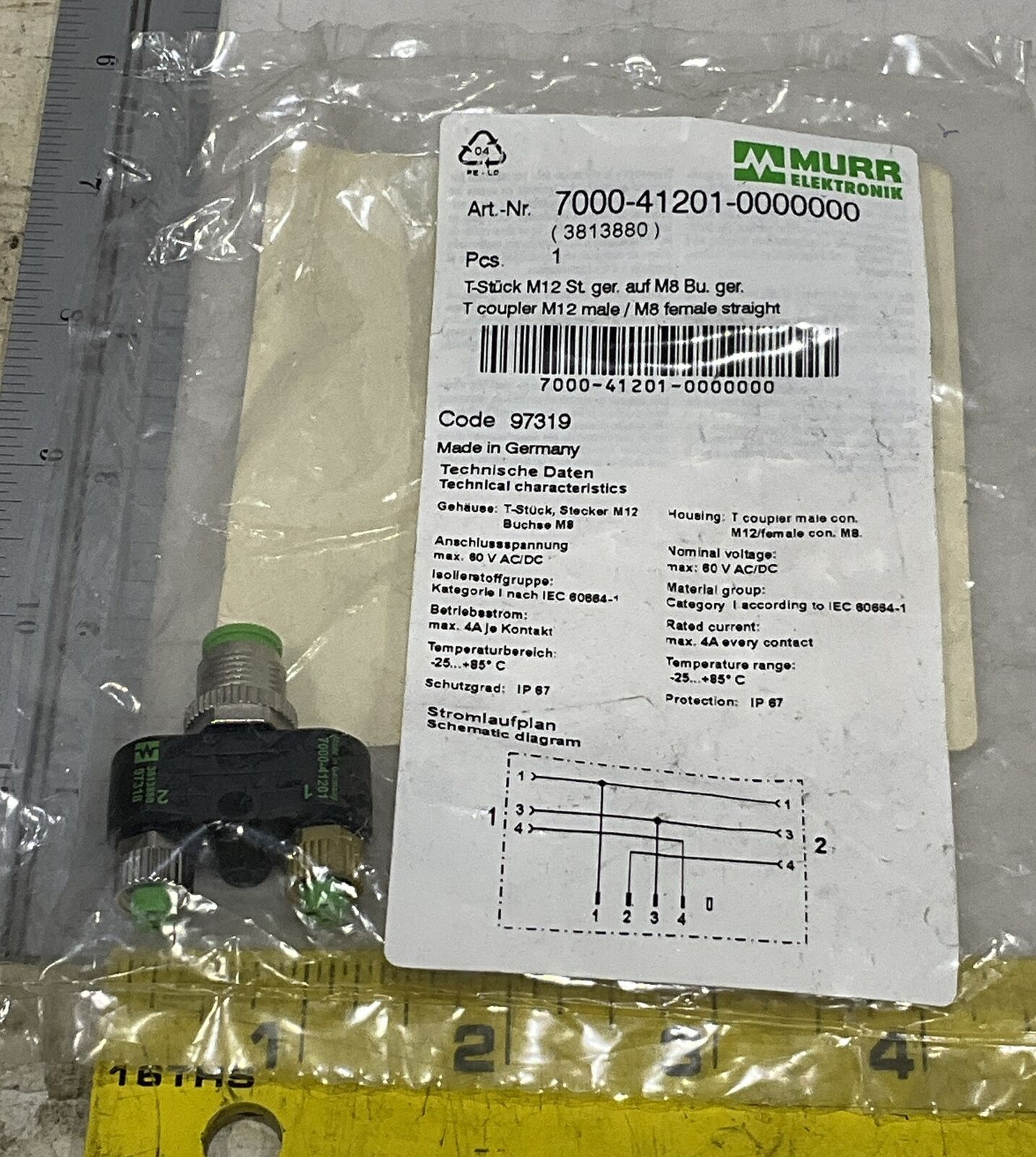 MURR ELEKTRONIK 7000-41201-0000000 ADAPTER U3S
