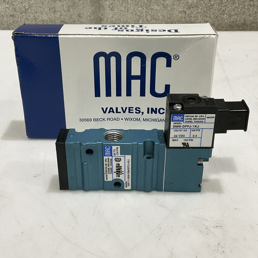 MAC 52A-11-B0A-DM-DFFJ-1KJ SOLENOID VALVE 3-WAY 24 VDC DMB-DFFJ-1KJ U3S