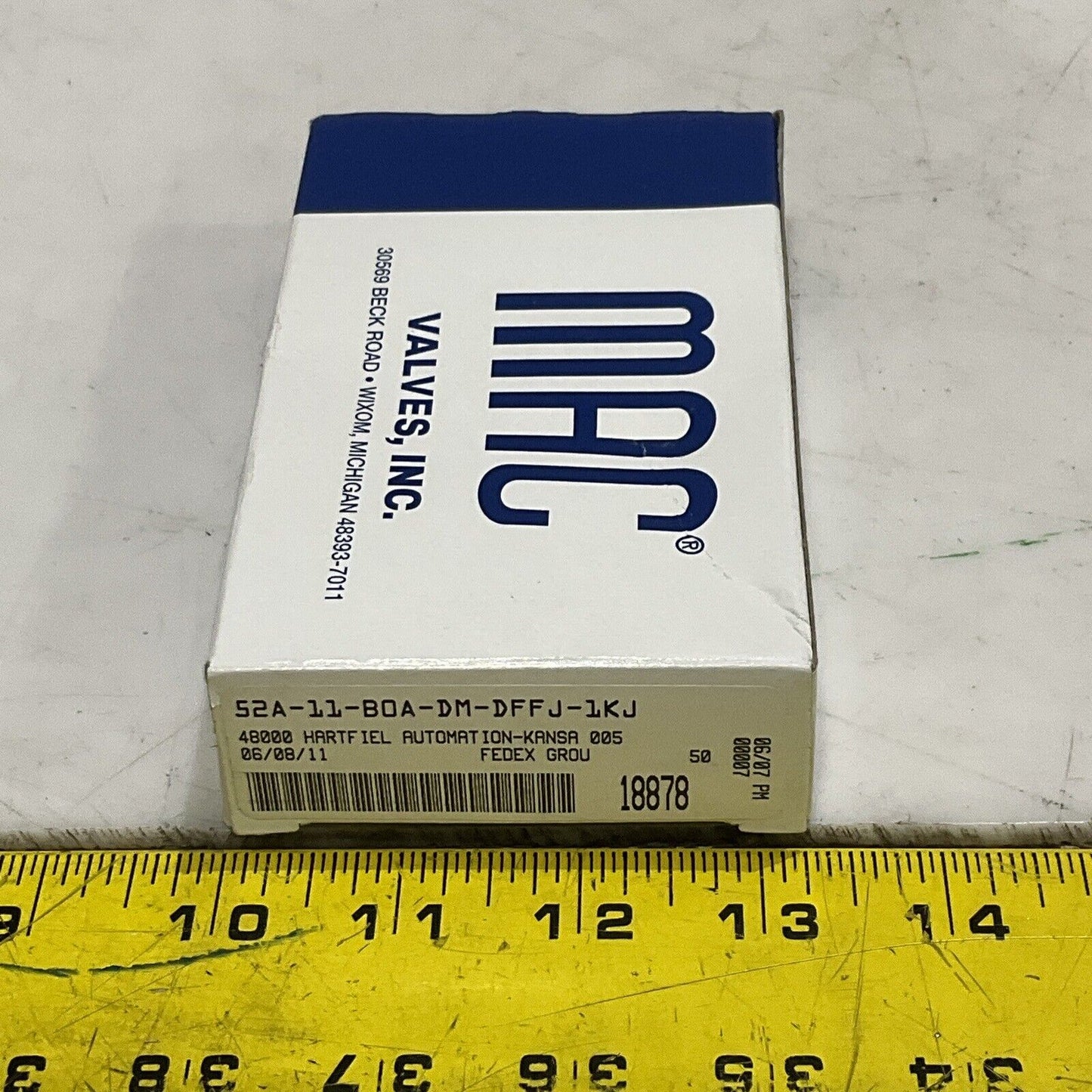 MAC 52A-11-B0A-DM-DFFJ-1KJ SOLENOID VALVE 3-WAY 24 VDC DMB-DFFJ-1KJ U3S