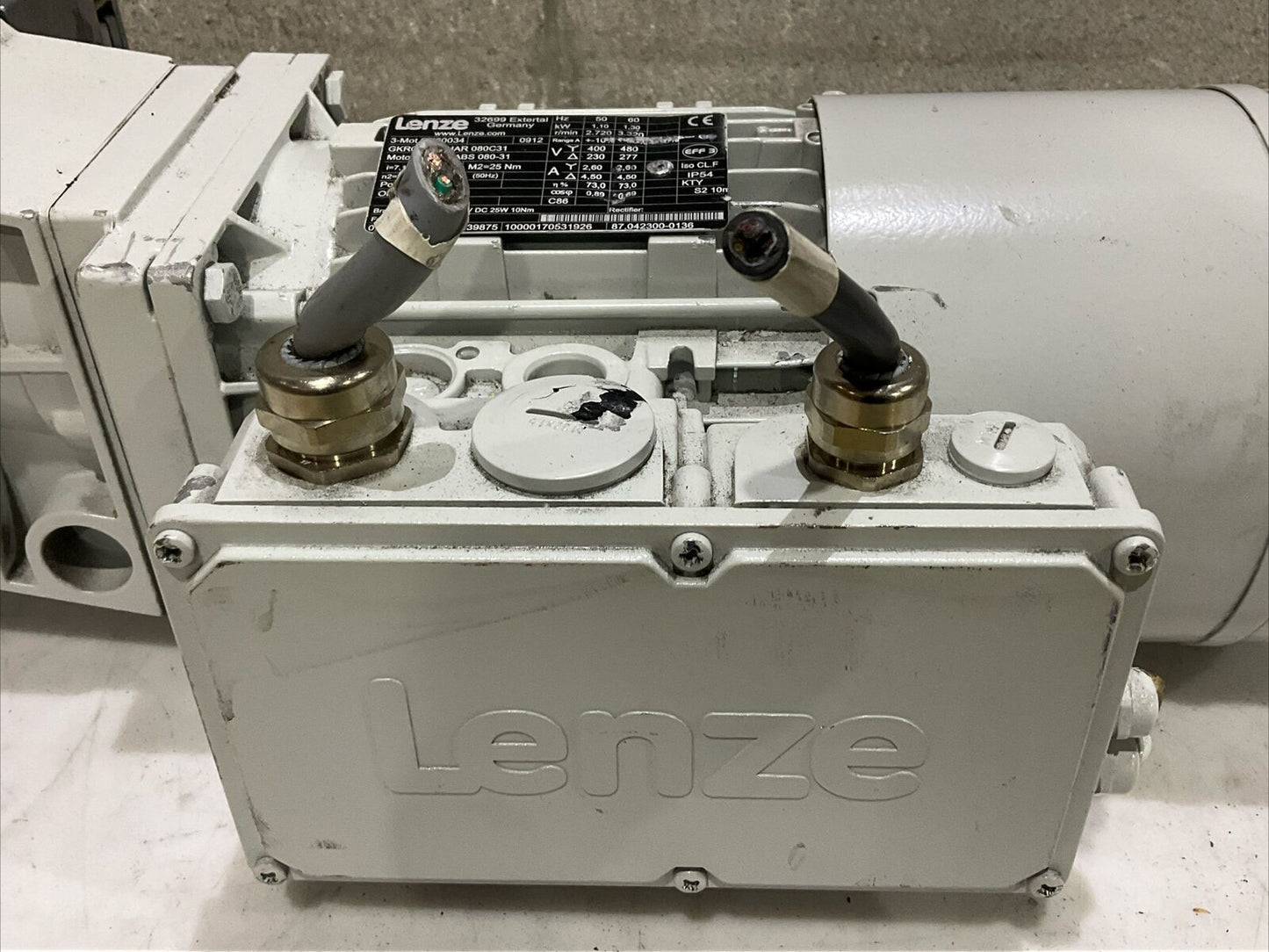 LENZE EN60034 GKR04-2 M HAR 080C31 MDSABS 080-31 GEARBOX MOTOR U3S