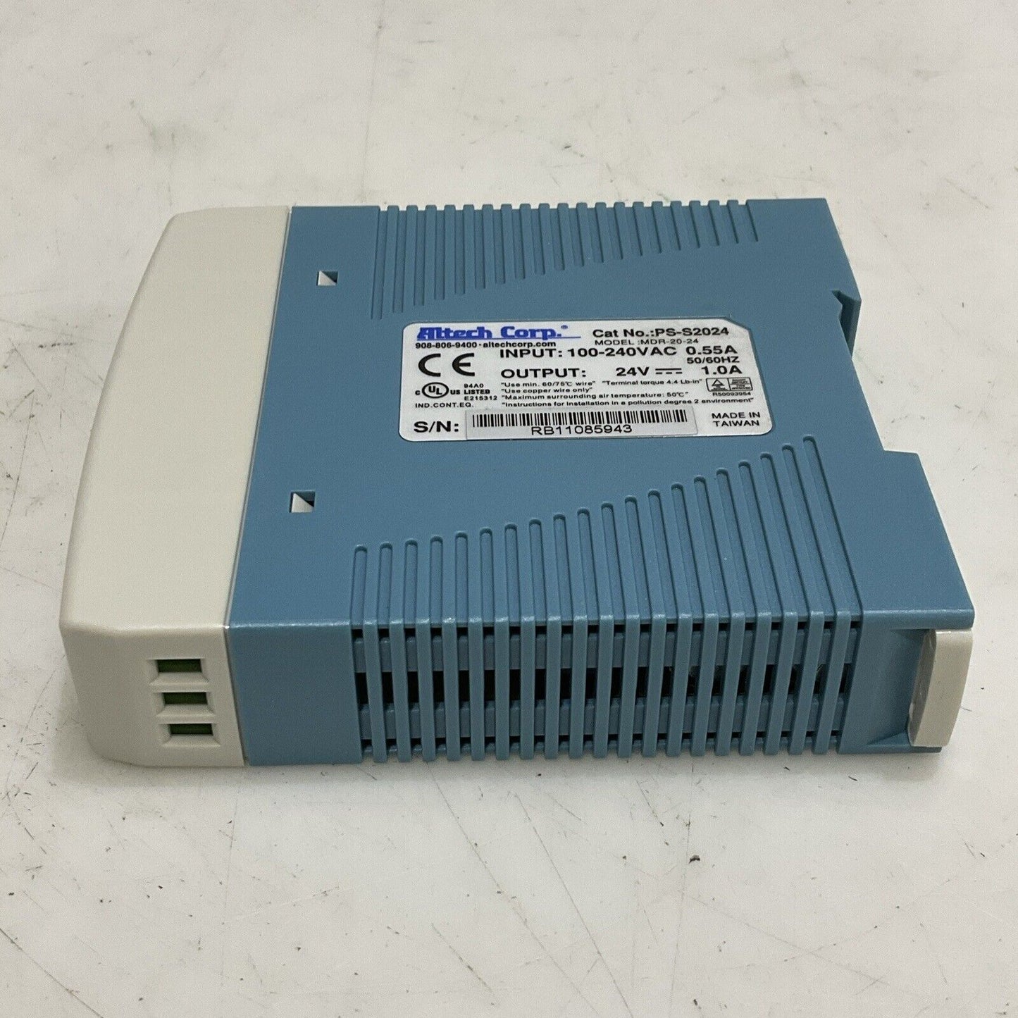 ALTECH CORP PS-S2024 POWER SUPPLY DIN RAIL 24W 1A 85-264VAC 24VDC LOT OF 3 U3S