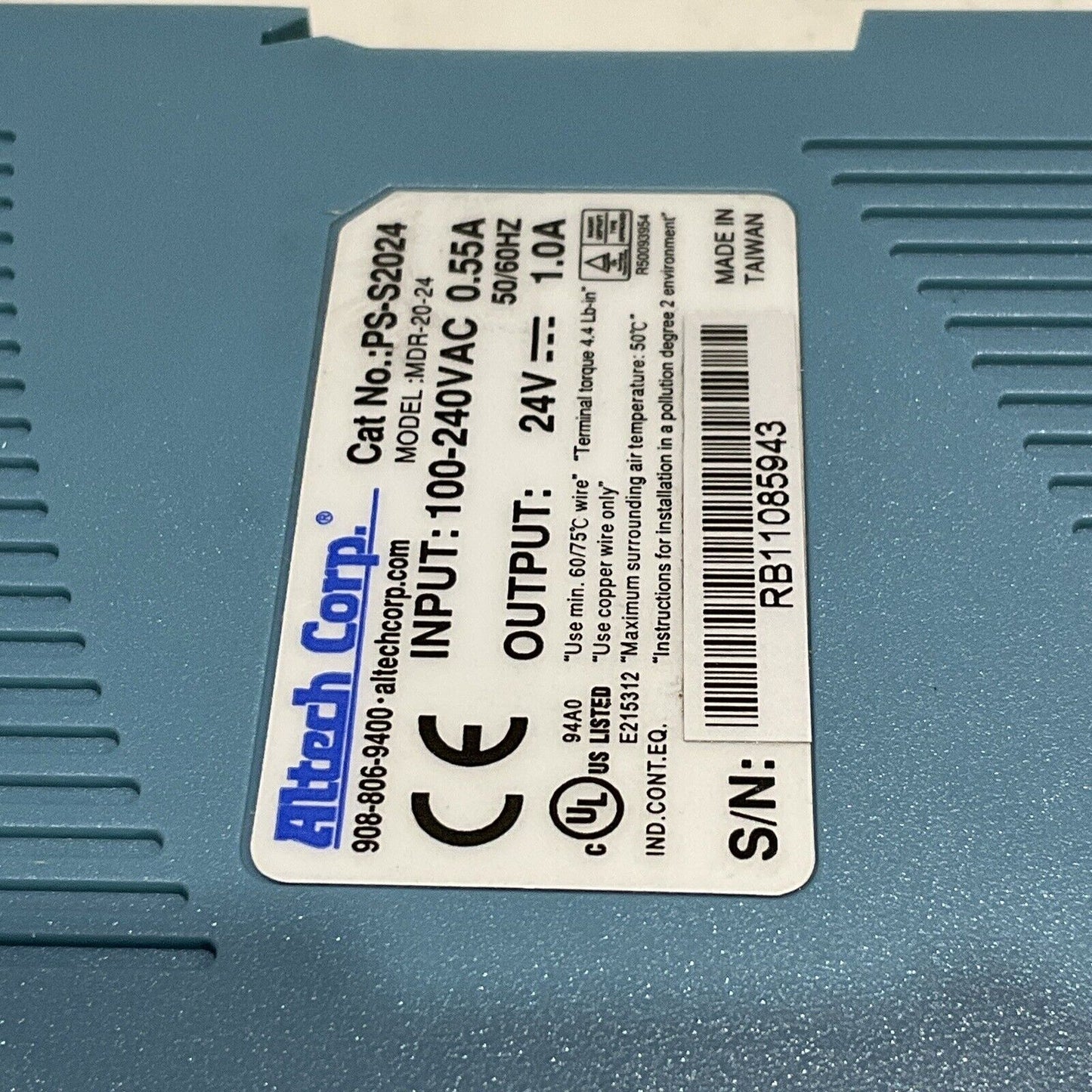 ALTECH CORP PS-S2024 POWER SUPPLY DIN RAIL 24W 1A 85-264VAC 24VDC LOT OF 3 U3S