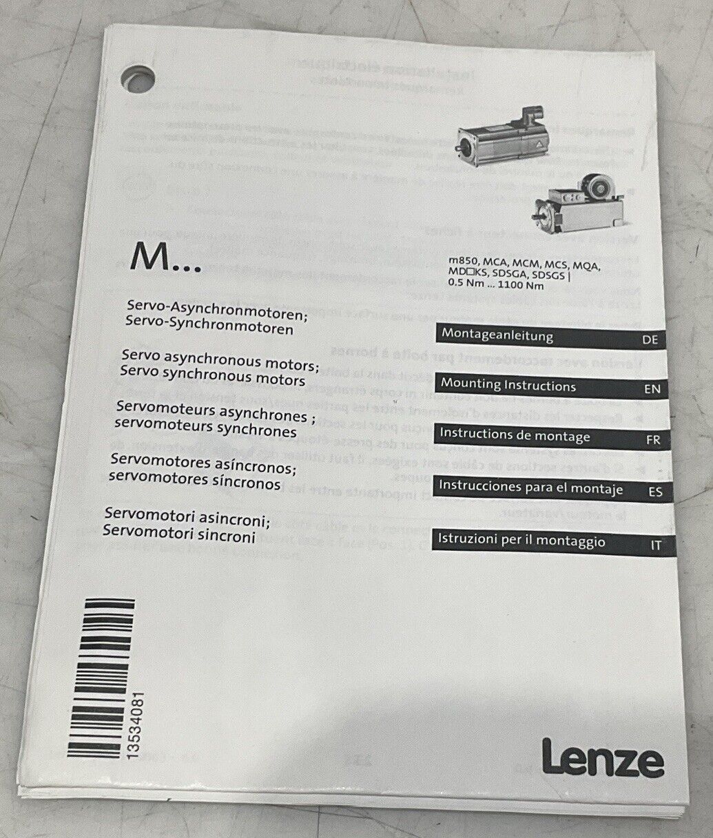 LENZE MCS 06I41LRS0P1-A1N-ST5S00N-R0SU SERVO MOTOR U3S