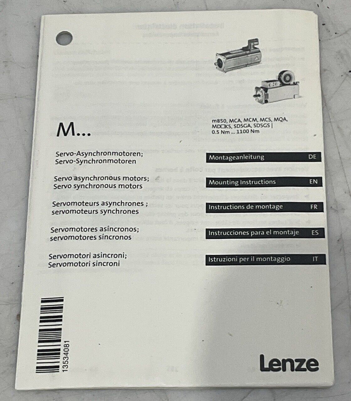 LENZE MCS 06I60LRS0P1-A11N-ST5S00N-R2SU SERVO MOTOR U3S