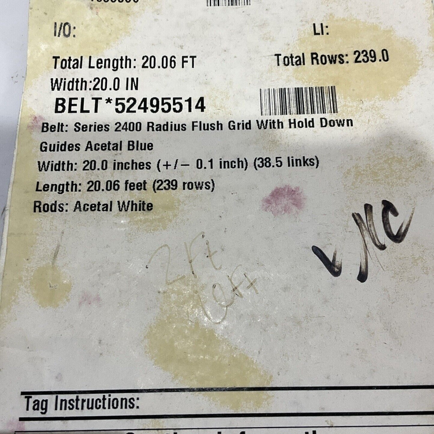 INTERLOX 21294 57087966 SER. 2400 RADIUS FLUSH GRID W/HOLD DOWN U4M